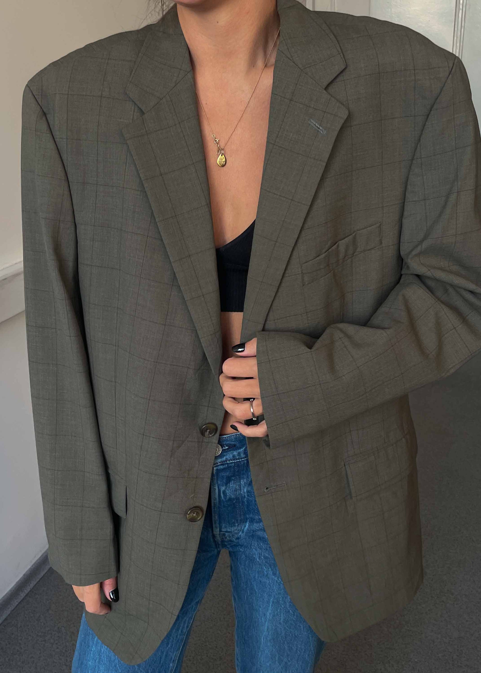 Vintage Sage Green 100 % WOOL Blazer Chaps by RALPH LAUREN