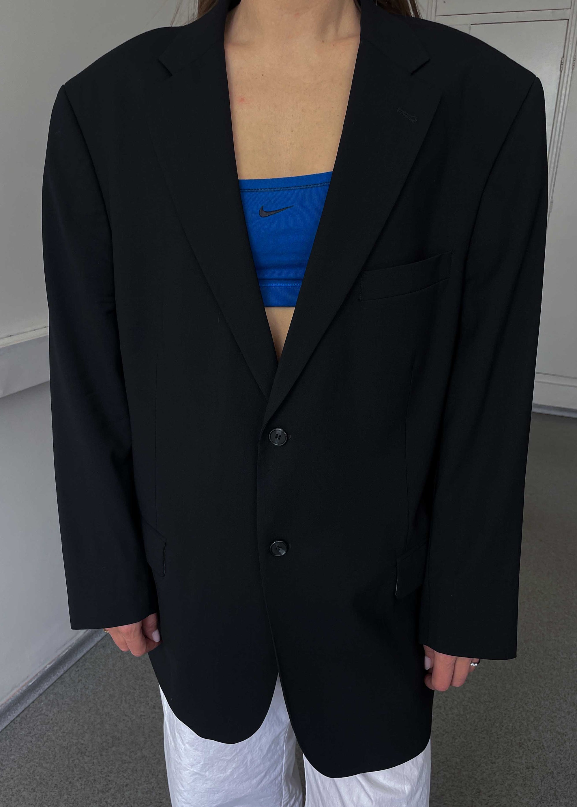 Vintage Classic Black Oversized Blazer