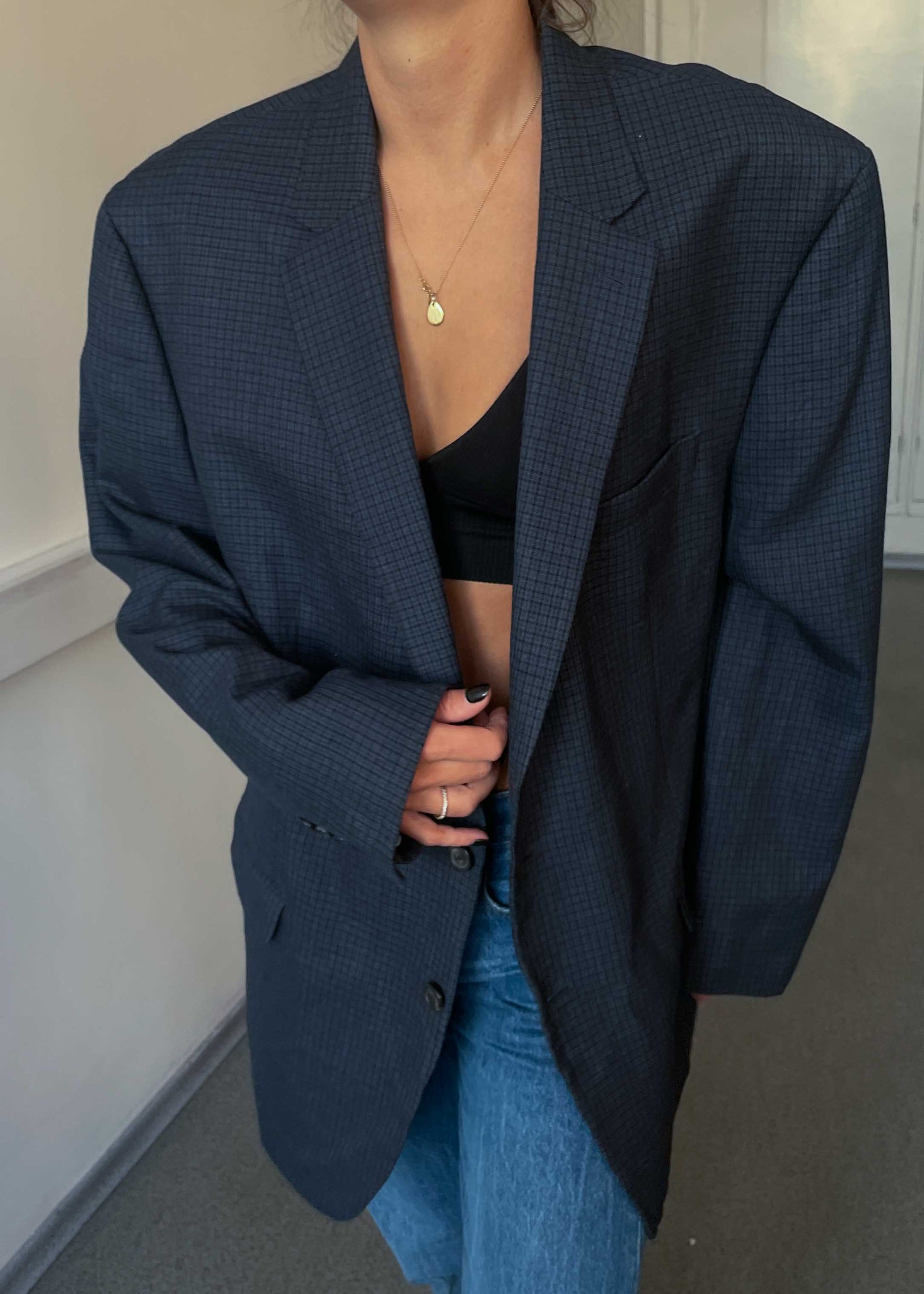 Vintage Blue Checked Blazer Chaps by RALPH LAUREN