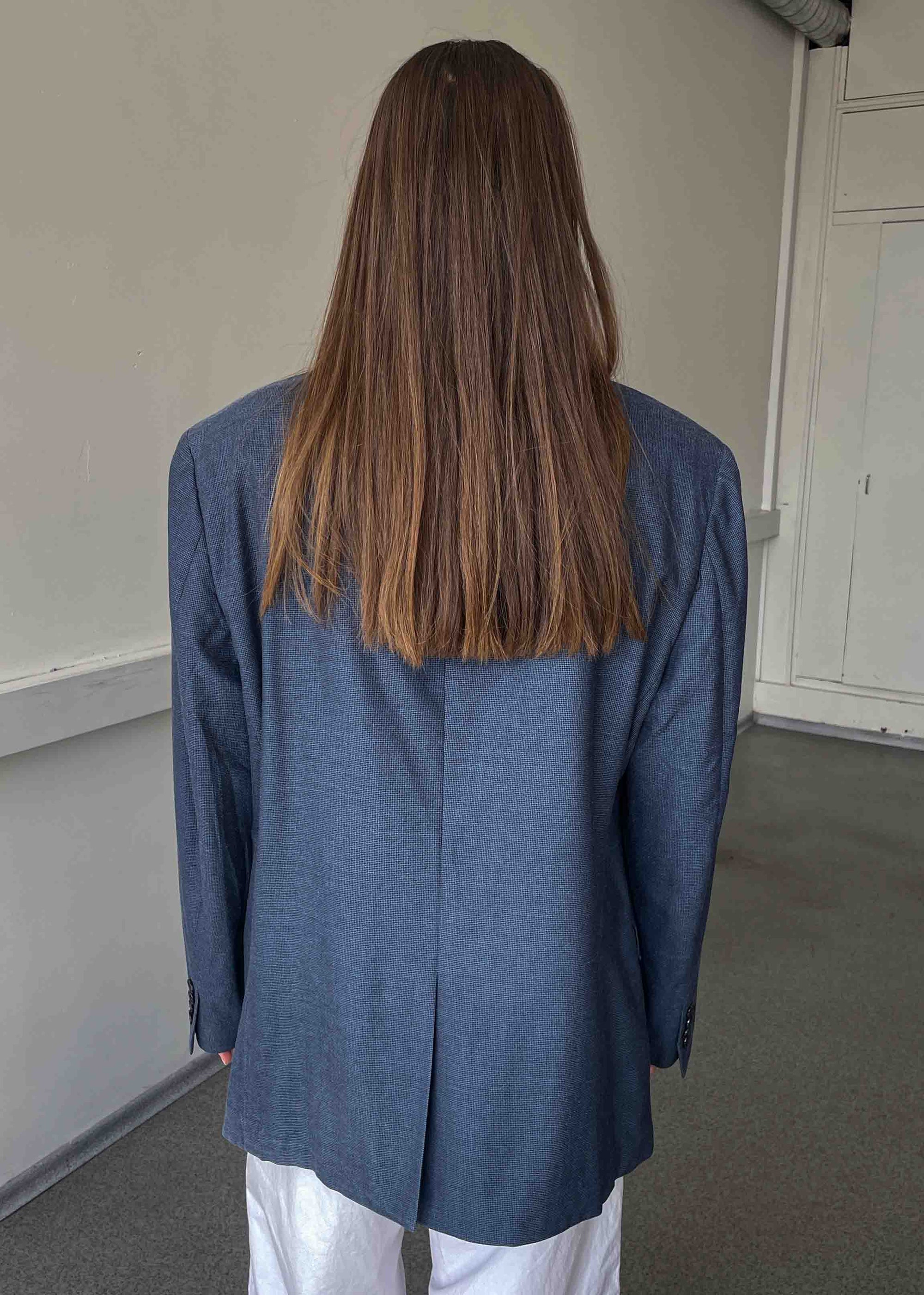 Vintage Blue Patterned Oversized Blazer by RALP LAUREN