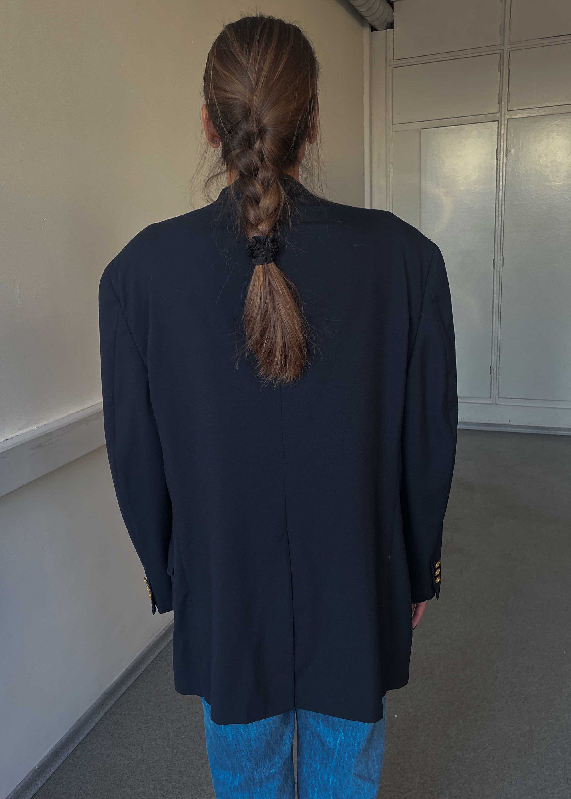 Vintage Navy Blue 100% WOOL Blazer by Tommy Hilfiger