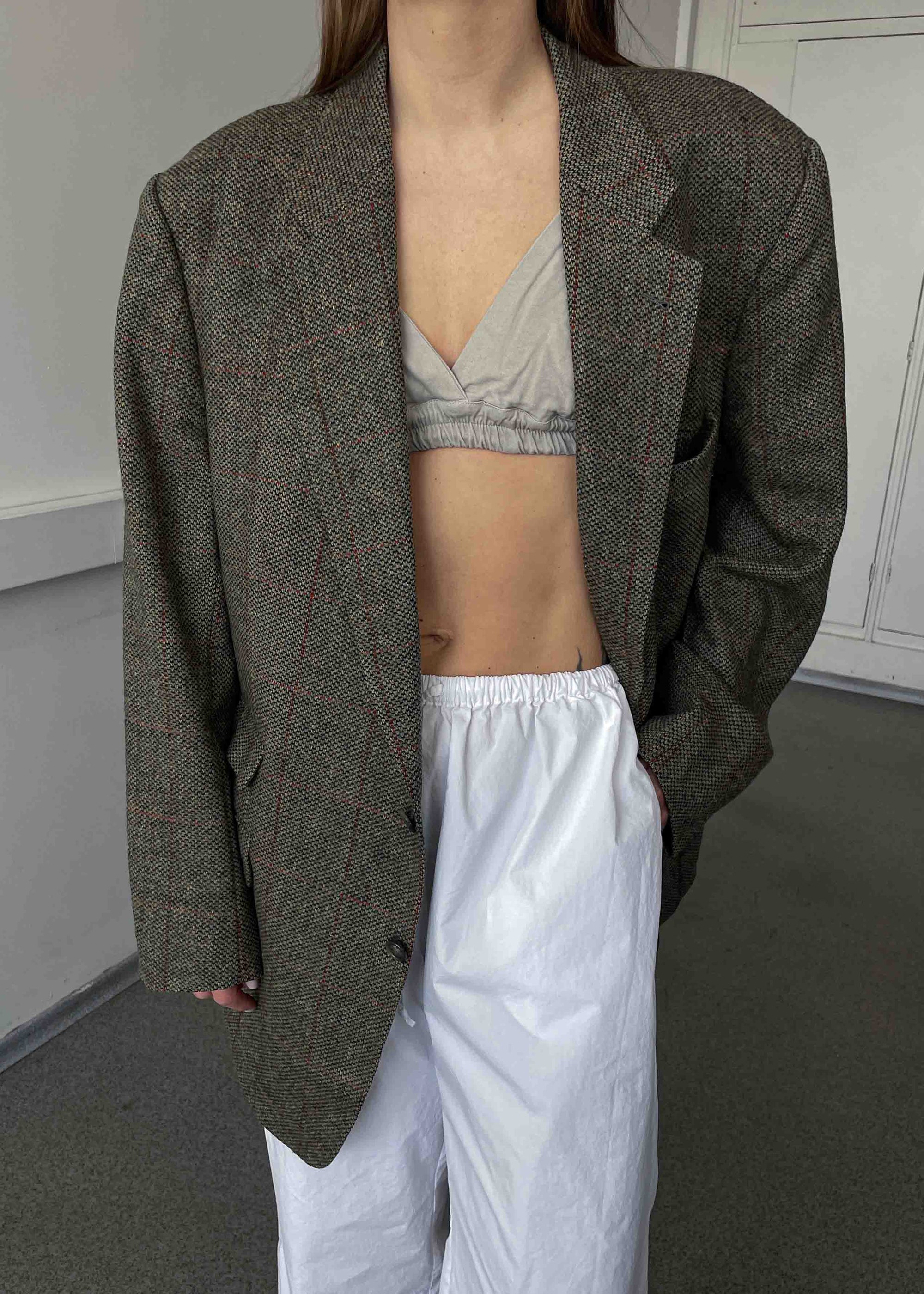 Vintage Multicoloured Patterned Oversized Blazer by BURBERRYS'