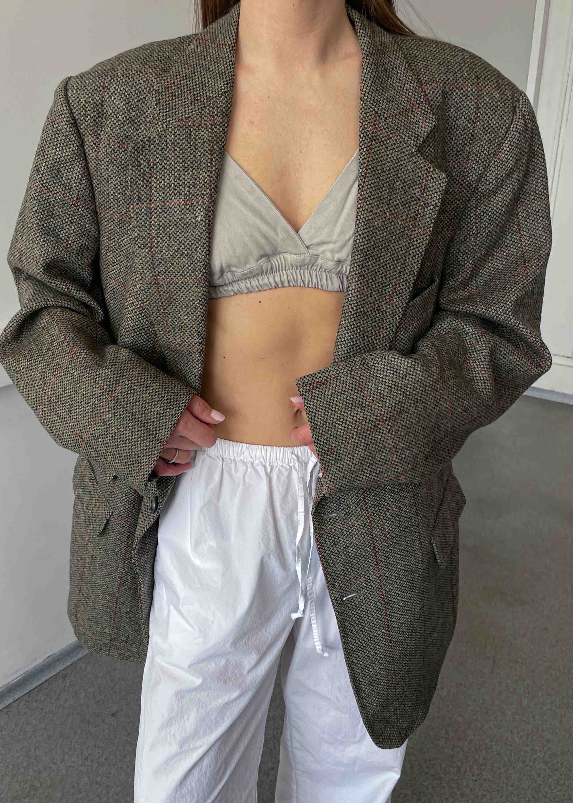 Vintage Multicoloured Patterned Oversized Blazer by BURBERRYS'