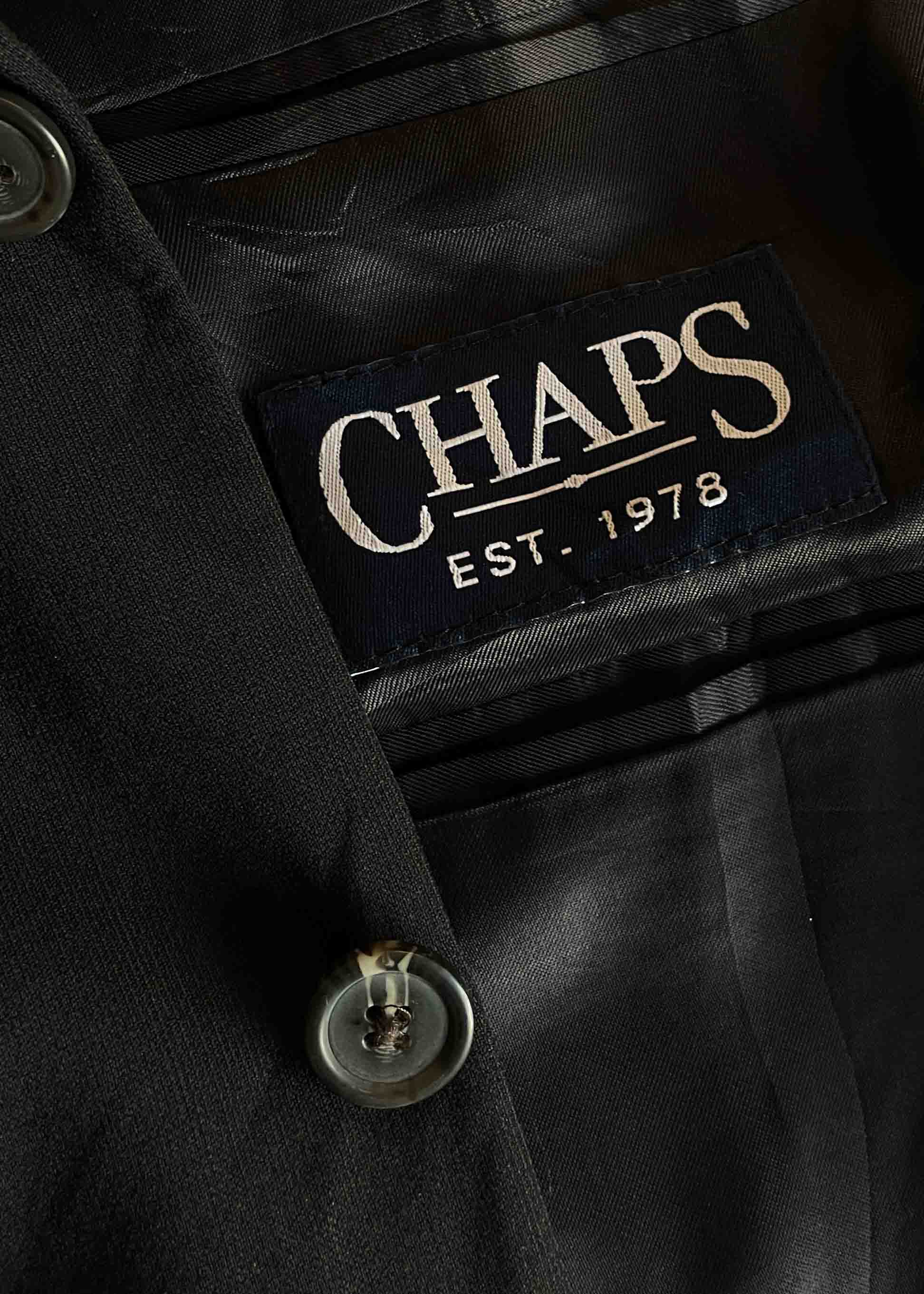 Vintage Black Oversized 100% WOOL Blazer Chaps by RALPH LAUREN