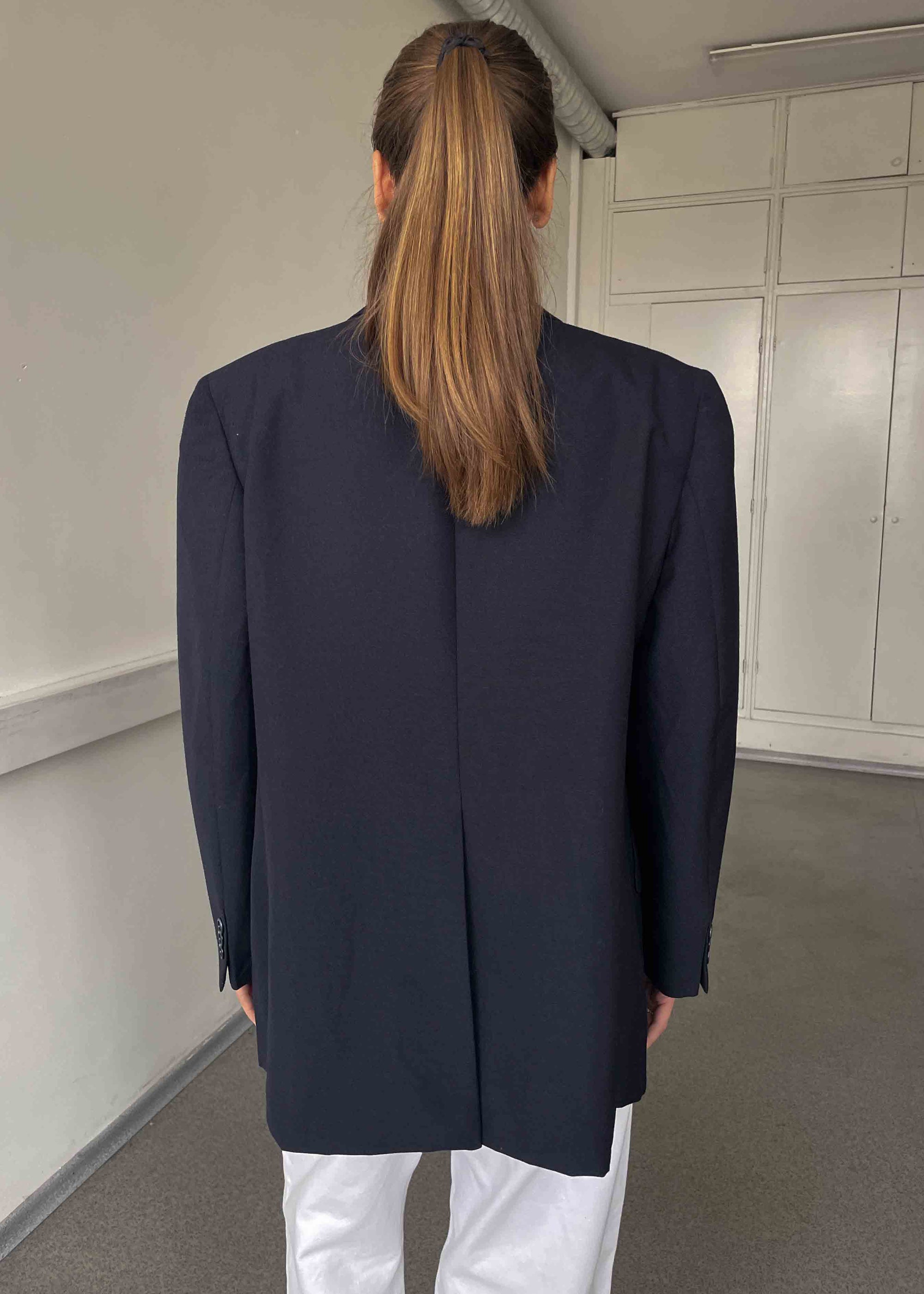 Vintage Navy Blue Oversized Blazer
