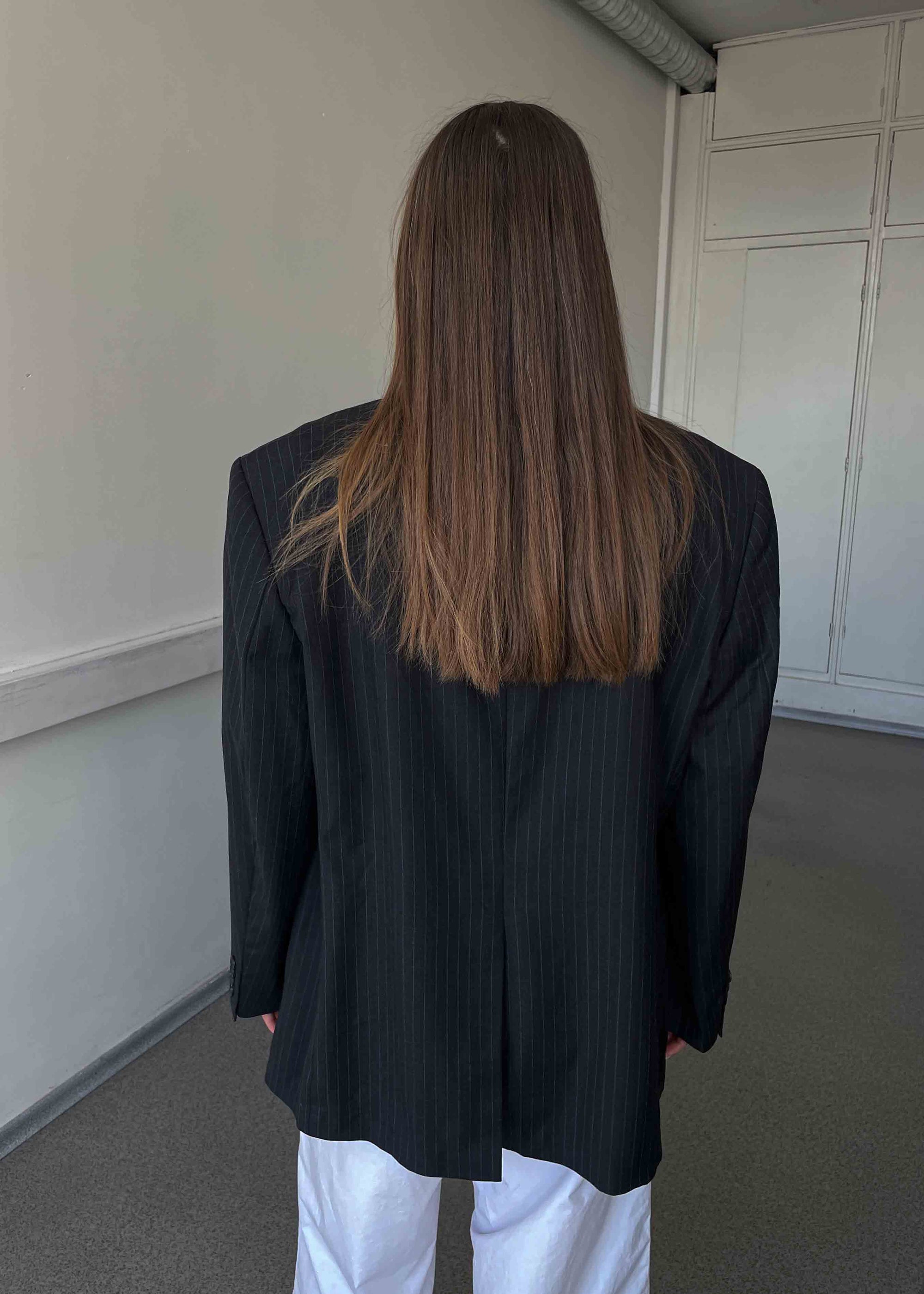 Vintage Blue Striped Oversized Blazer by NAUTICA