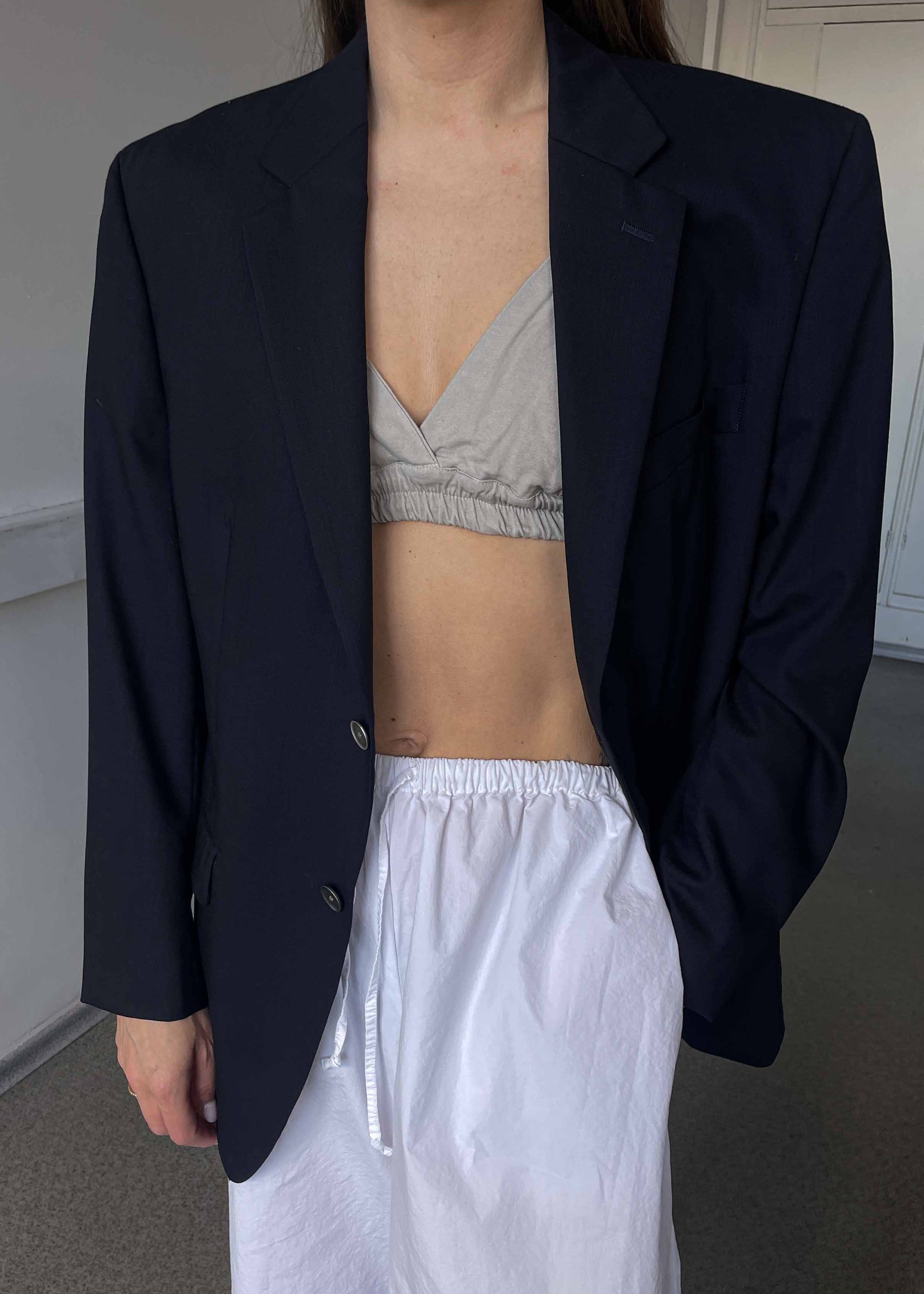 Vintage Navy Blue Smaller Fit Blazer by CALVIN KLEIN
