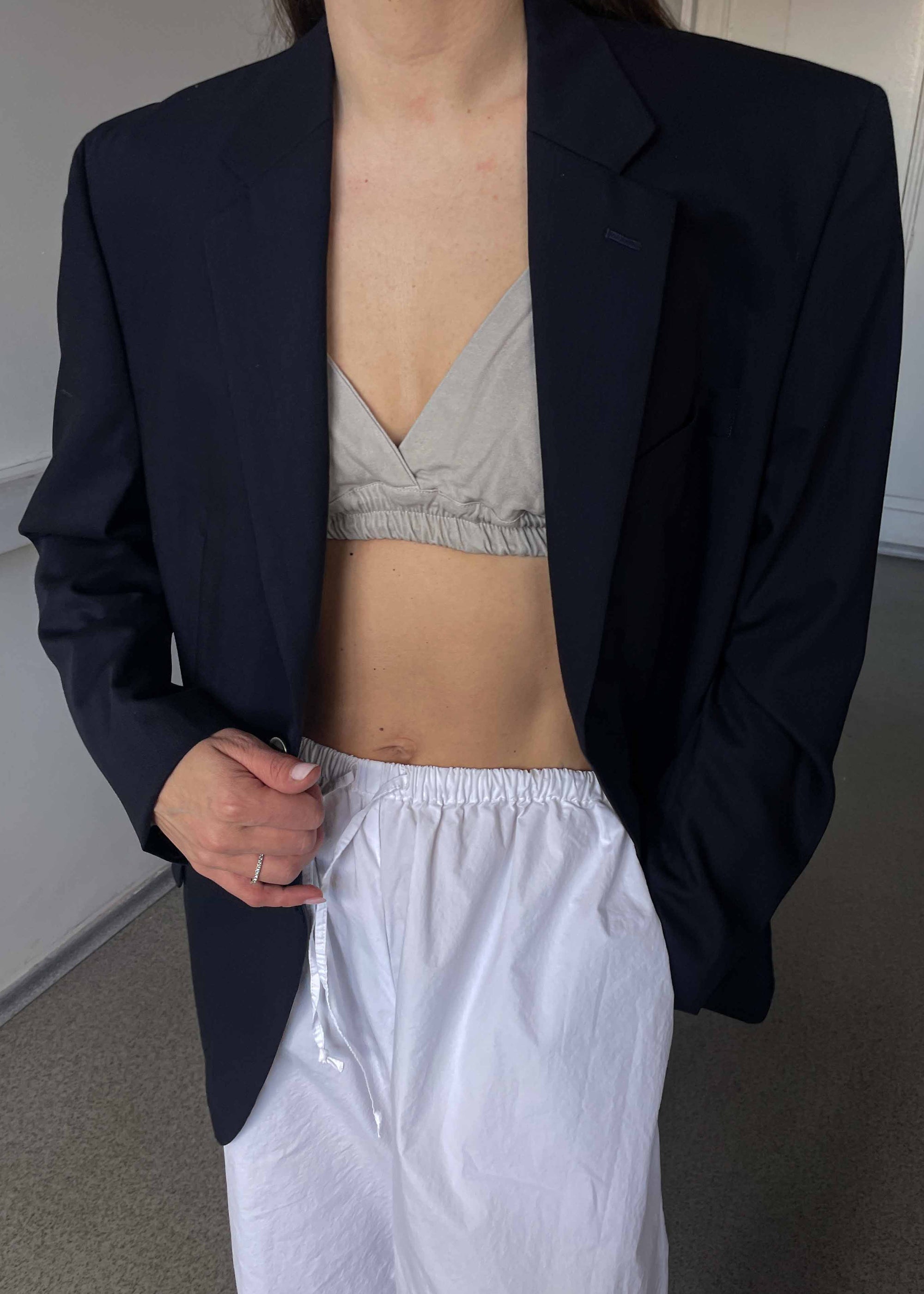 Vintage Navy Blue Smaller Fit Blazer by CALVIN KLEIN
