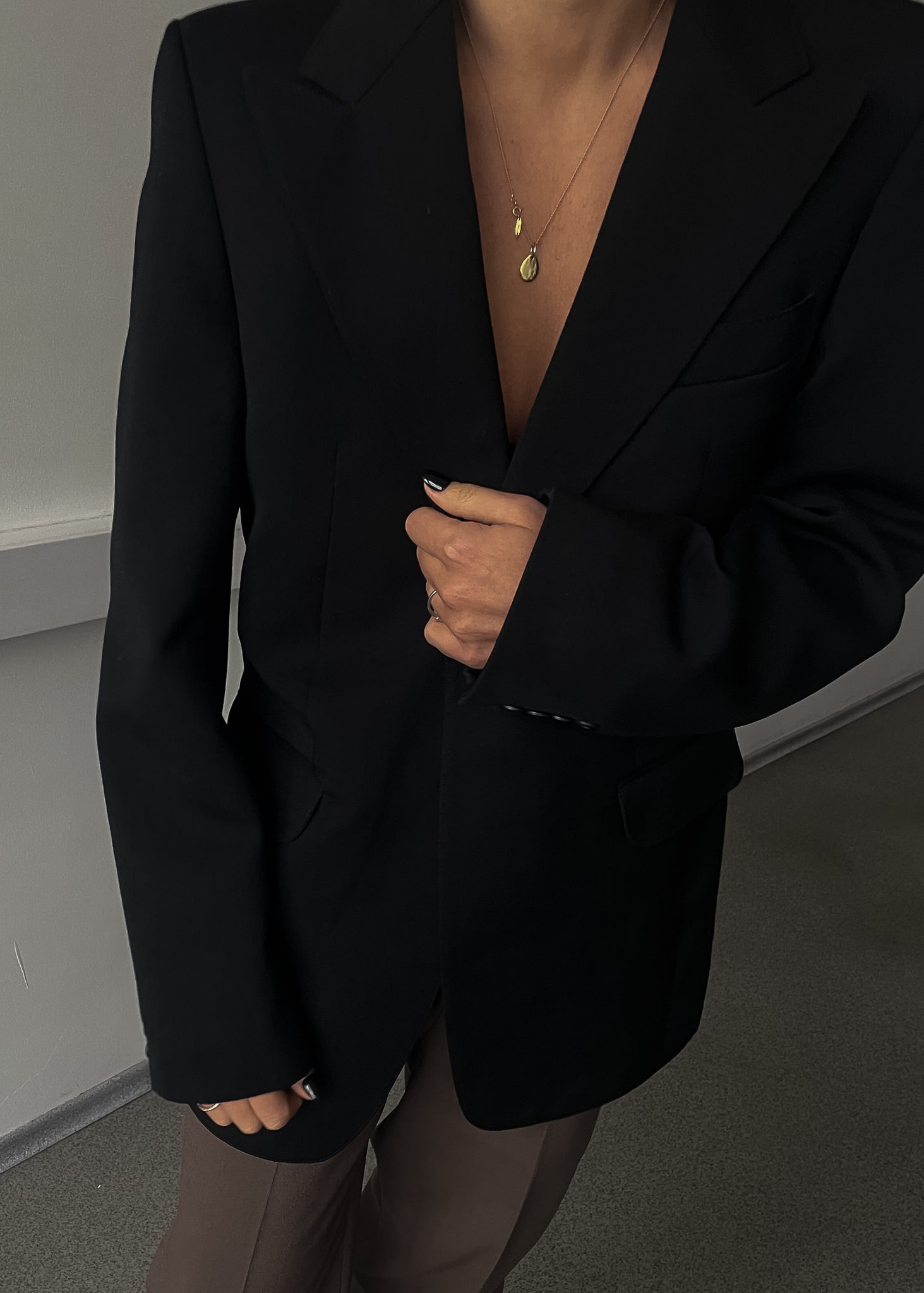 Vintage Black Oversized Blazer