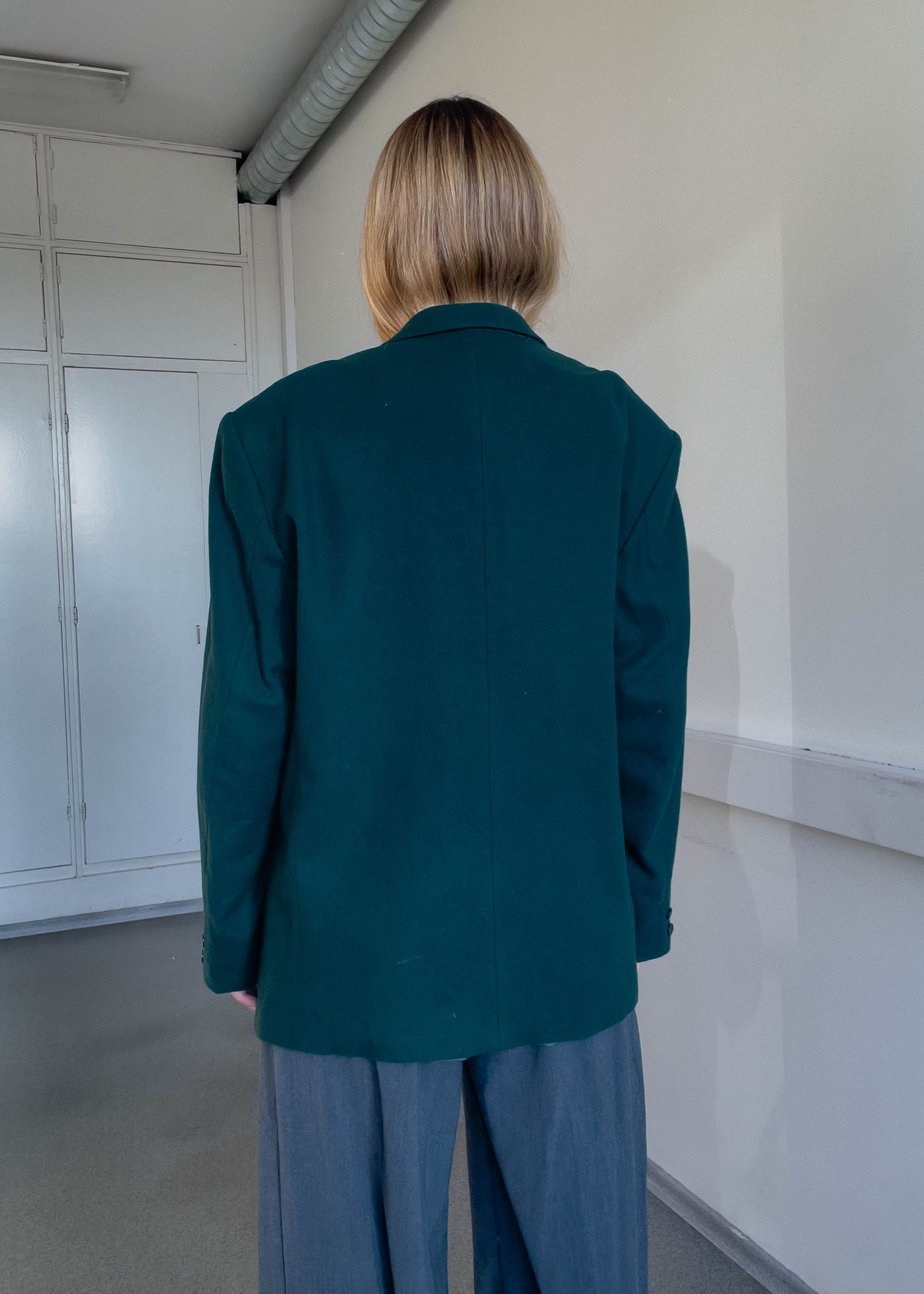 Vintage Green Oversized Blazer