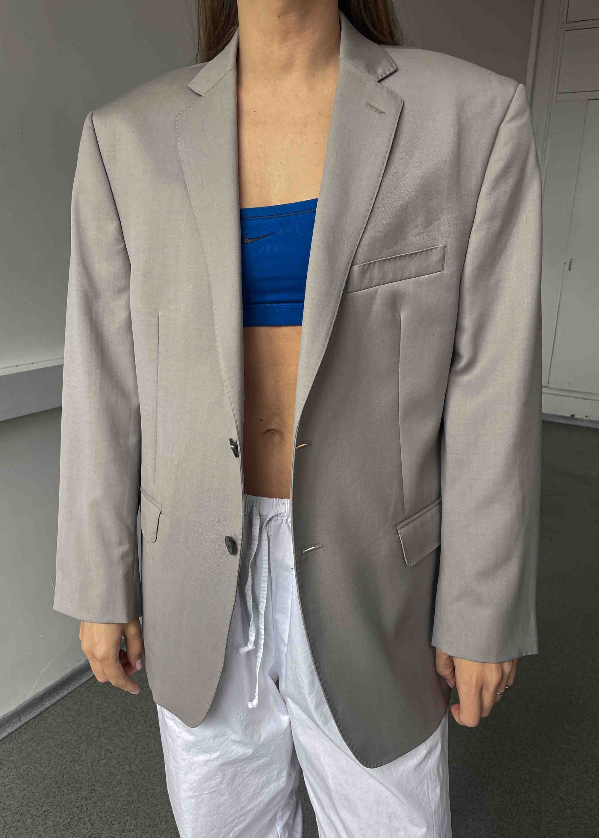 Vintage Light Grey Smaller Fit Blazer by CALVIN KLEIN