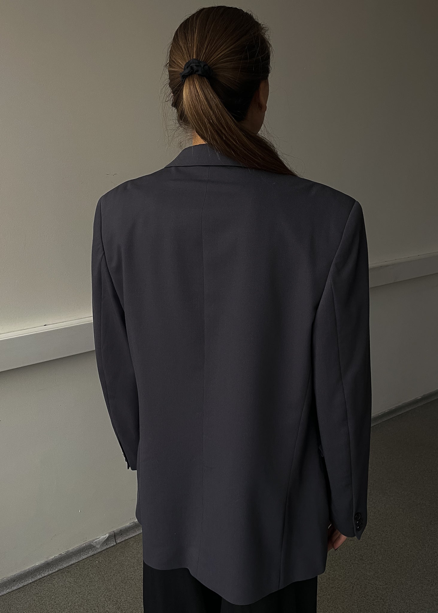 Vintage Grey Oversized Blazer