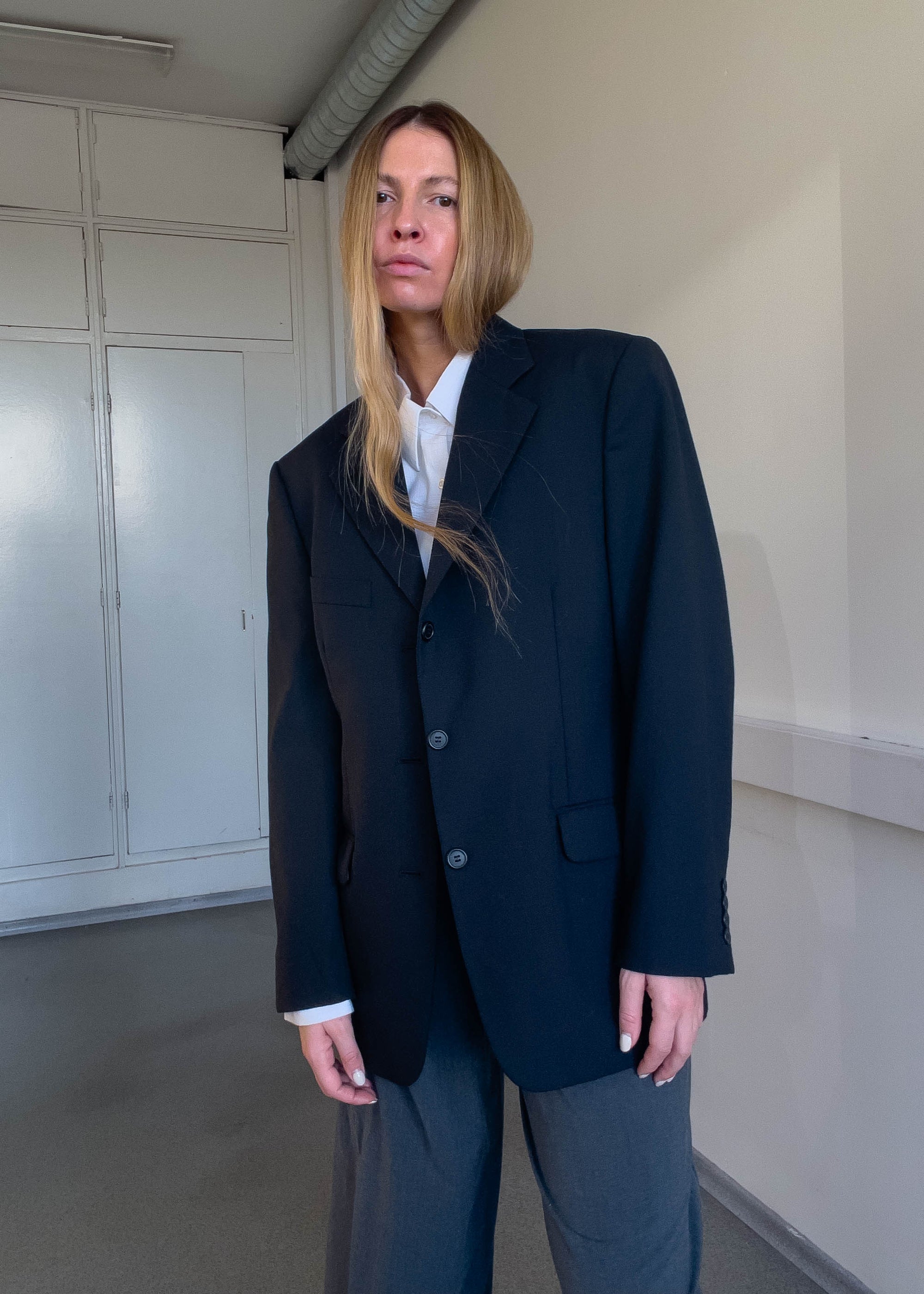 Vintage Black Oversized Blazer