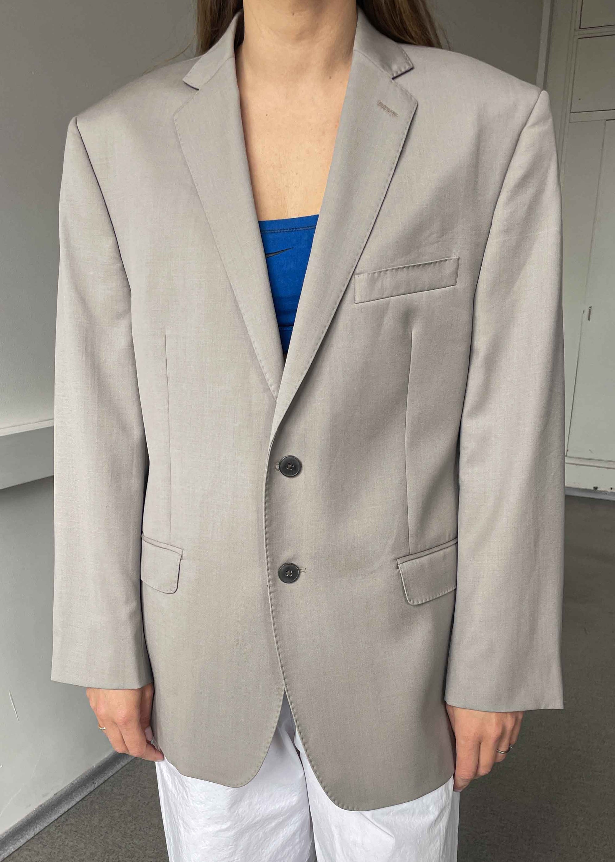 Vintage Light Grey Smaller Fit Blazer by CALVIN KLEIN