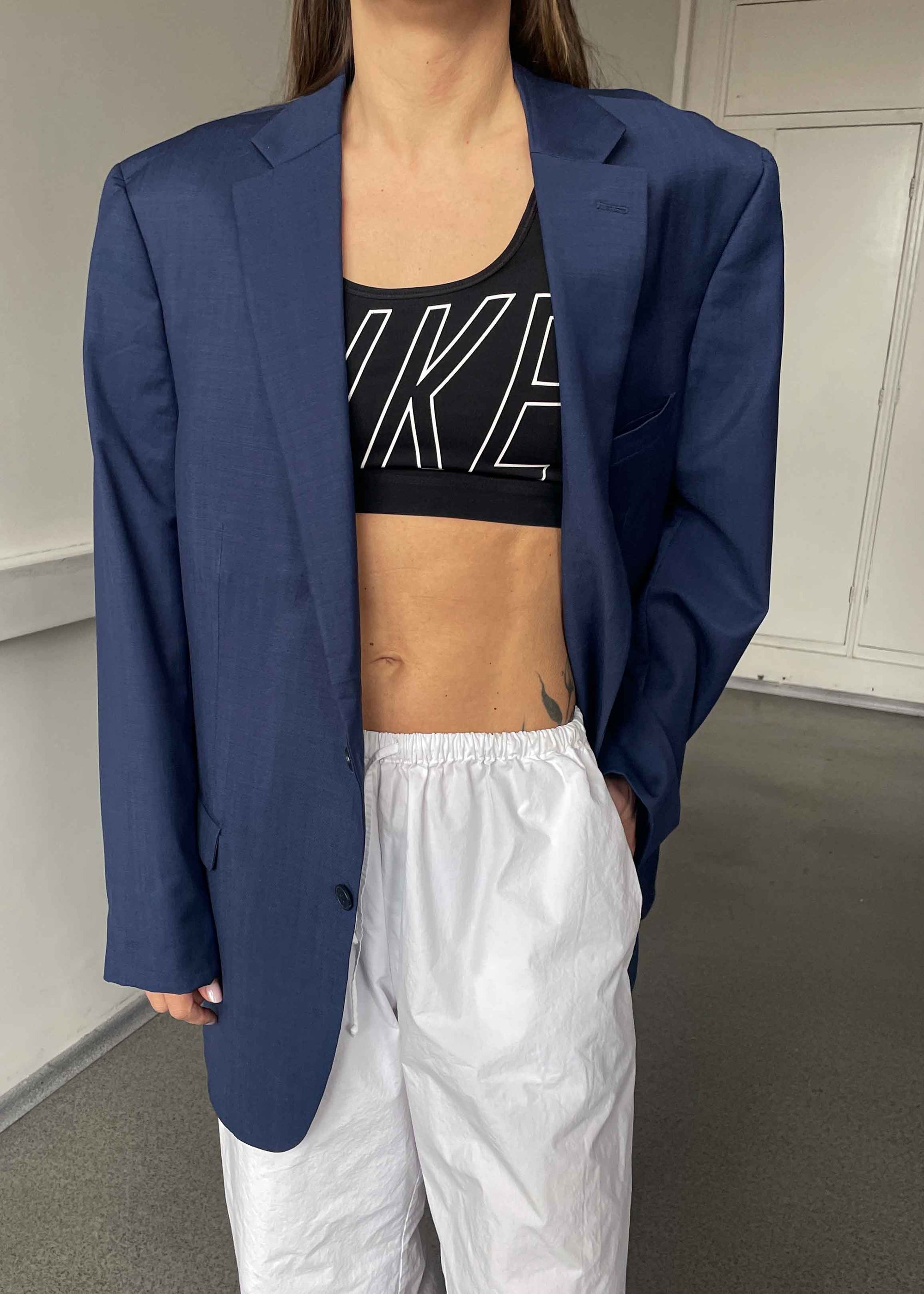 Vintage Blue Oversized Blazer by CALVIN KLEIN