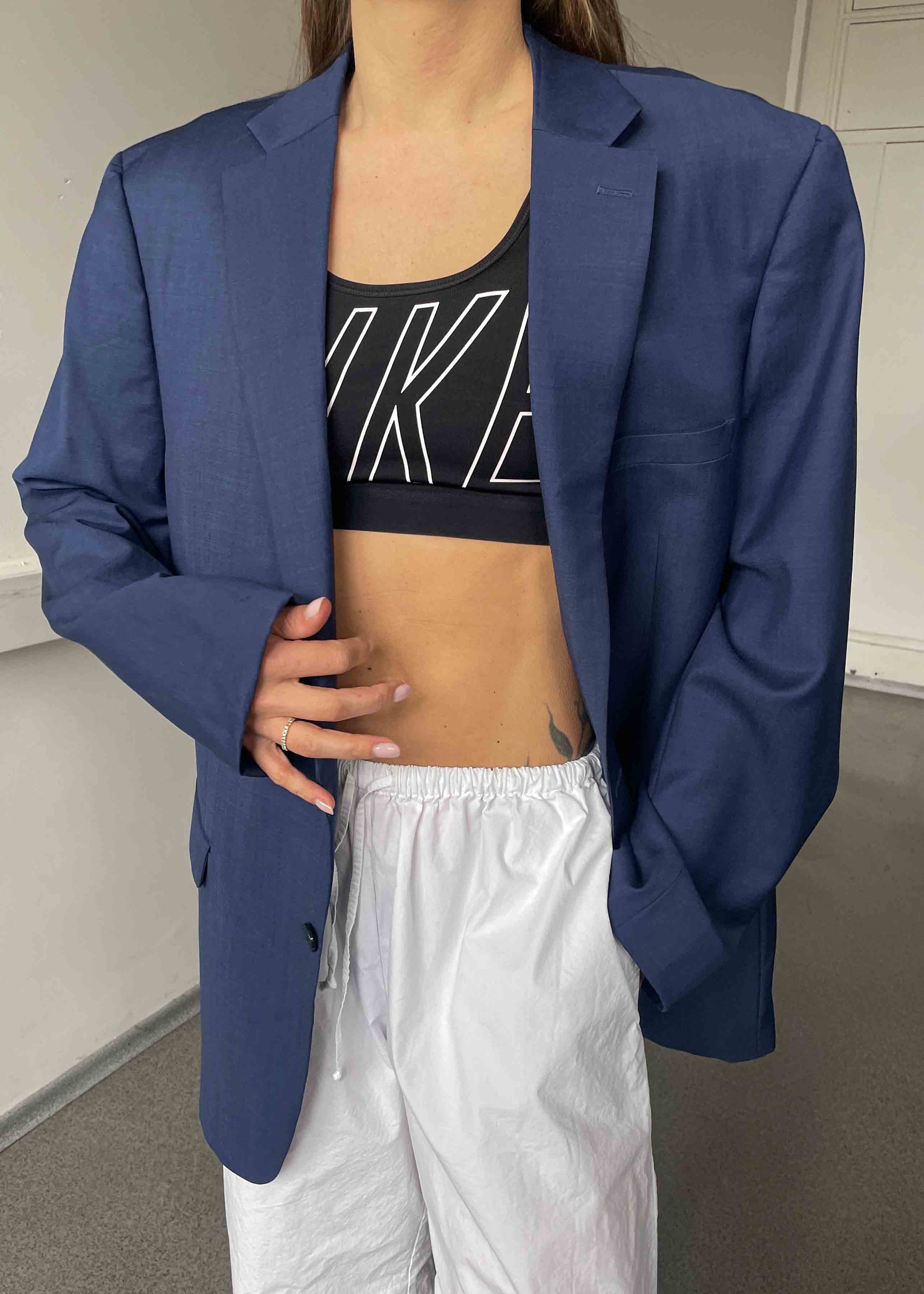 Vintage Blue Oversized Blazer by CALVIN KLEIN
