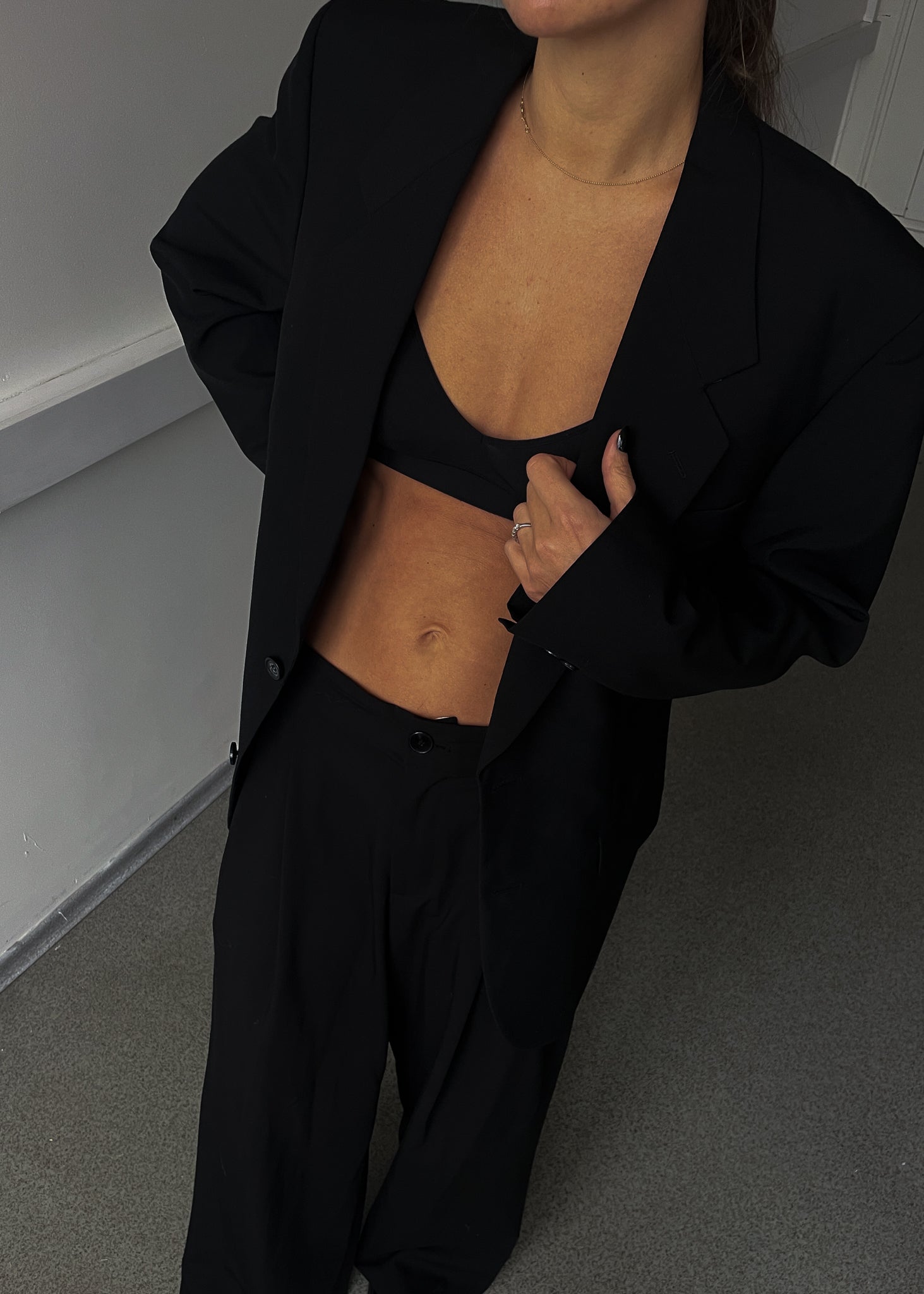 Vintage Black Oversized Blazer