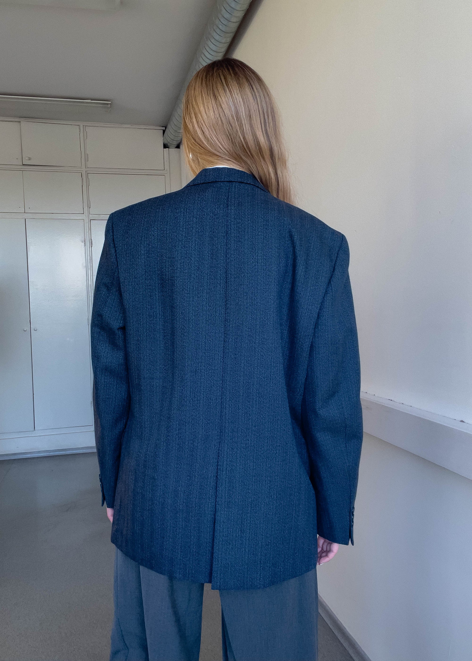 Vintage Blue Oversized Blazer