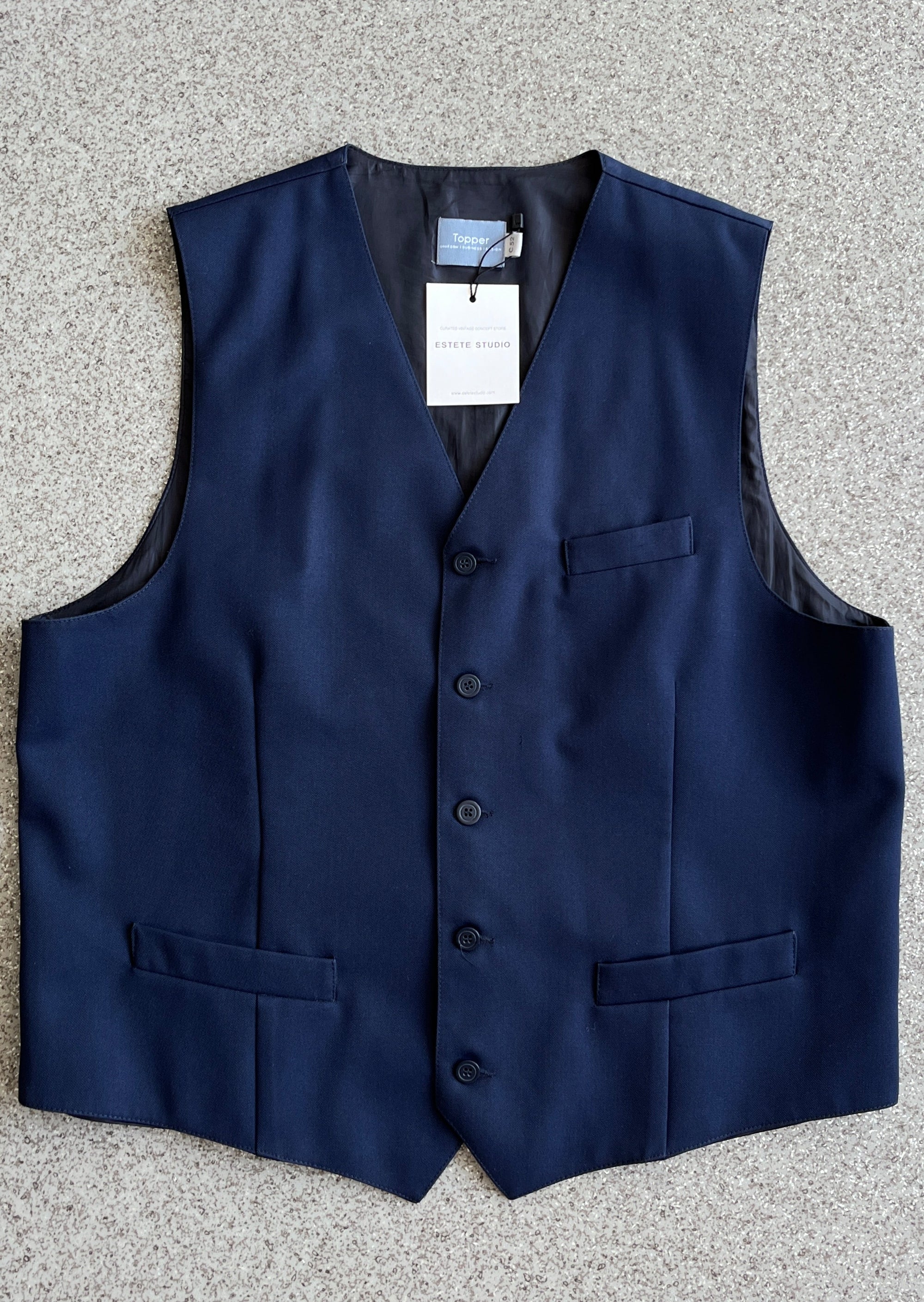 Vintage Blue Oversized Vest