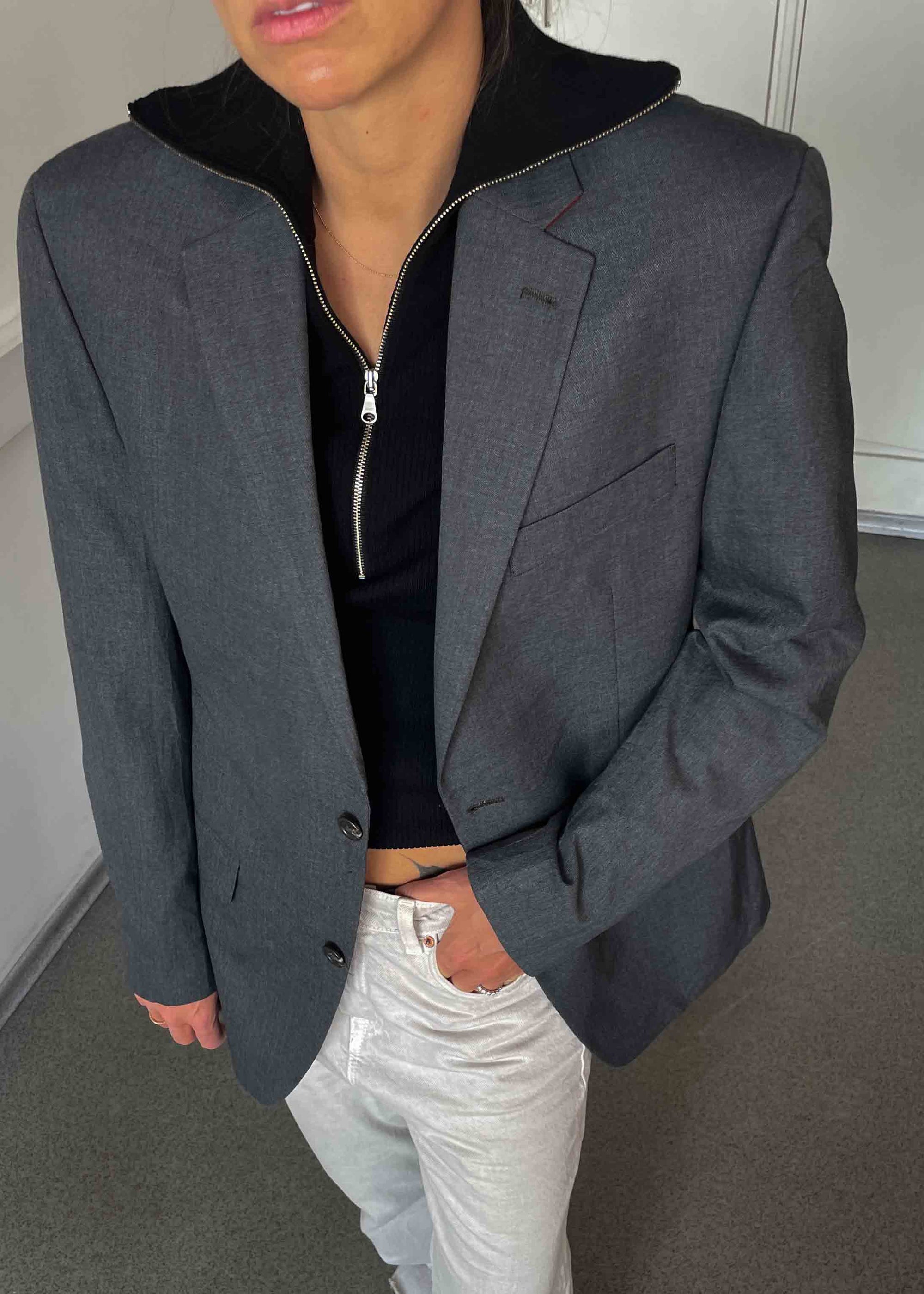 Vintage Classic Grey Smaller Fit Blazer