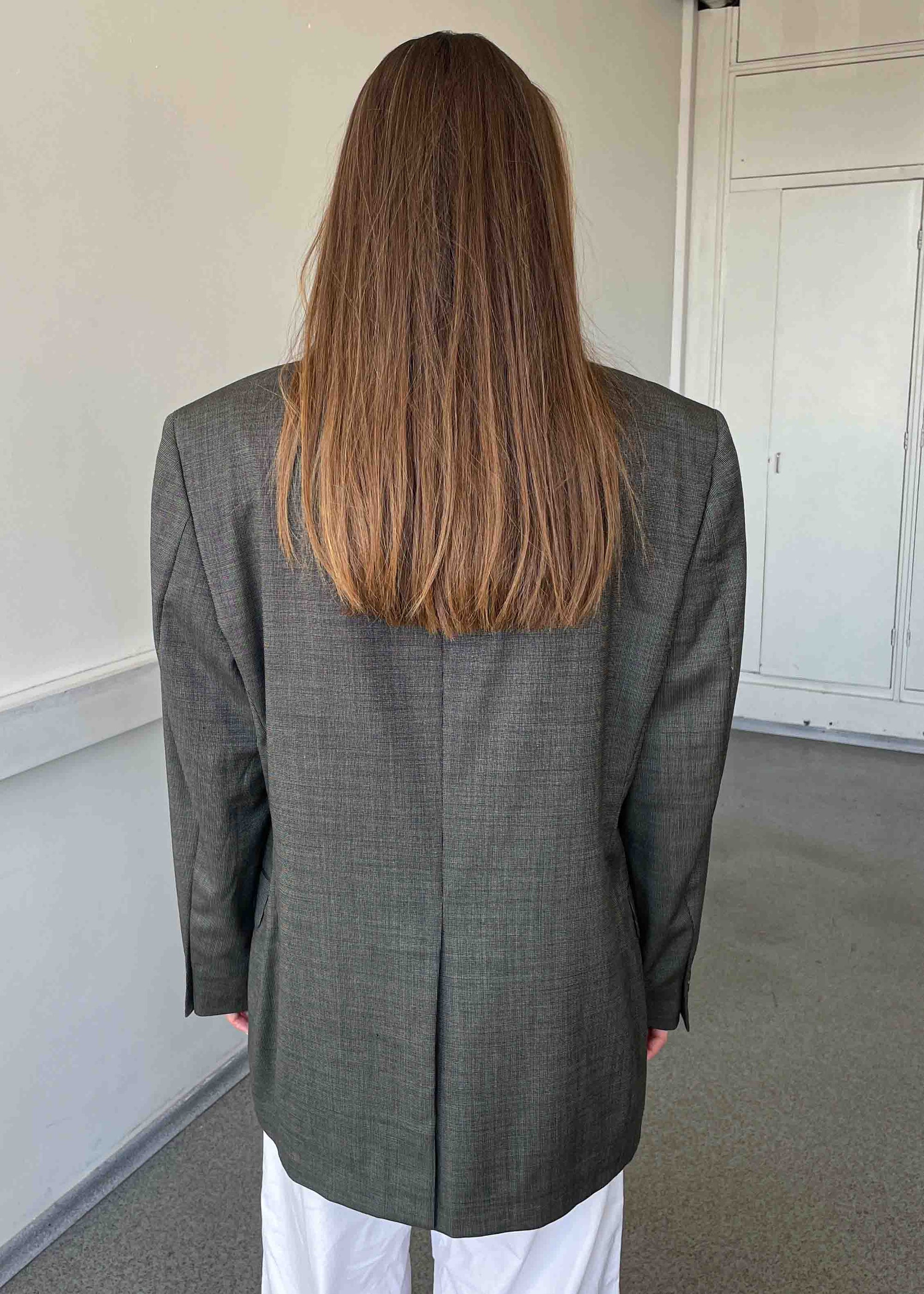 Vintage Grey with Green Shade Oversized Blazer by BURBERRY