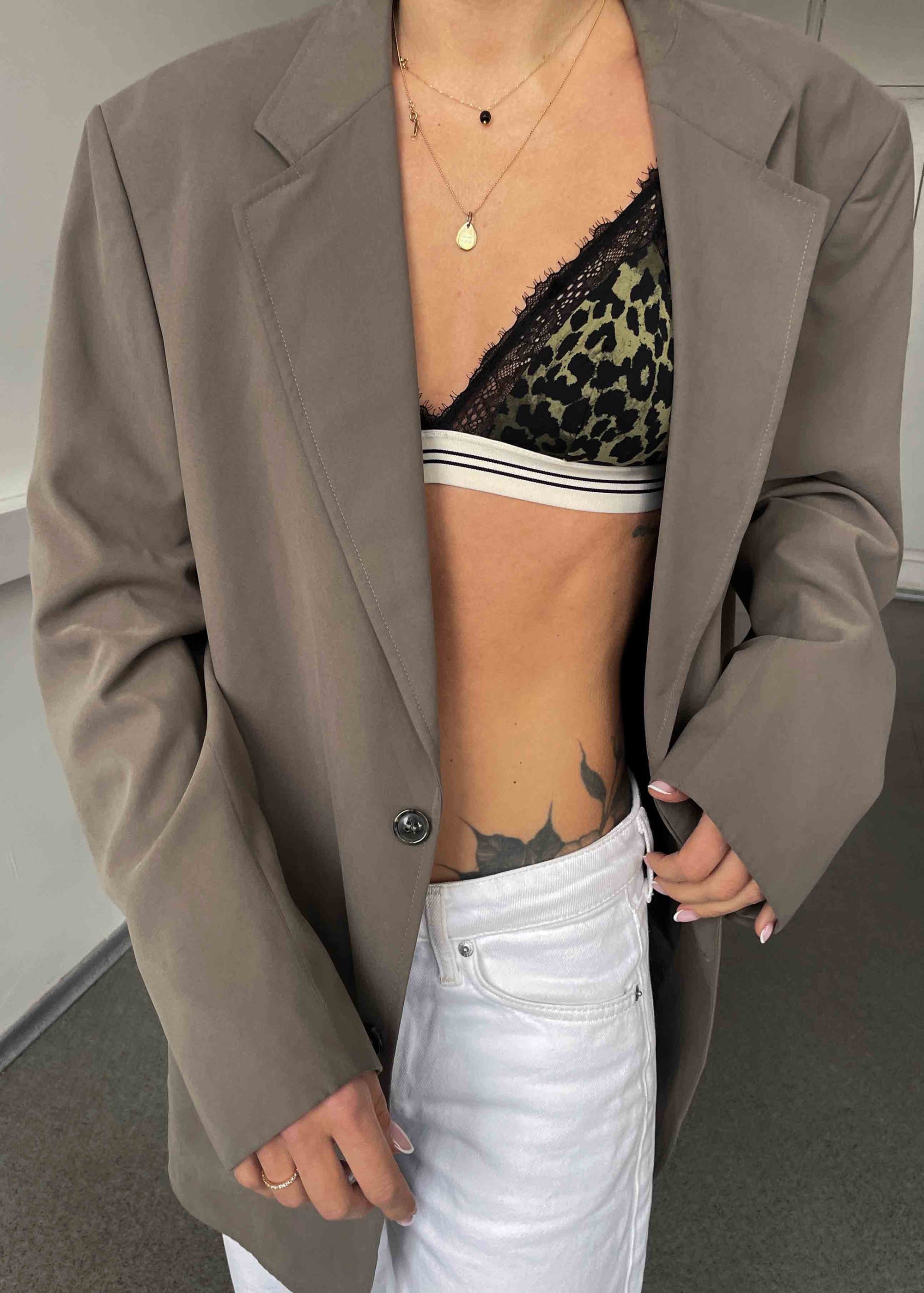 Vintage Brown Oversized Light Weight Blazer