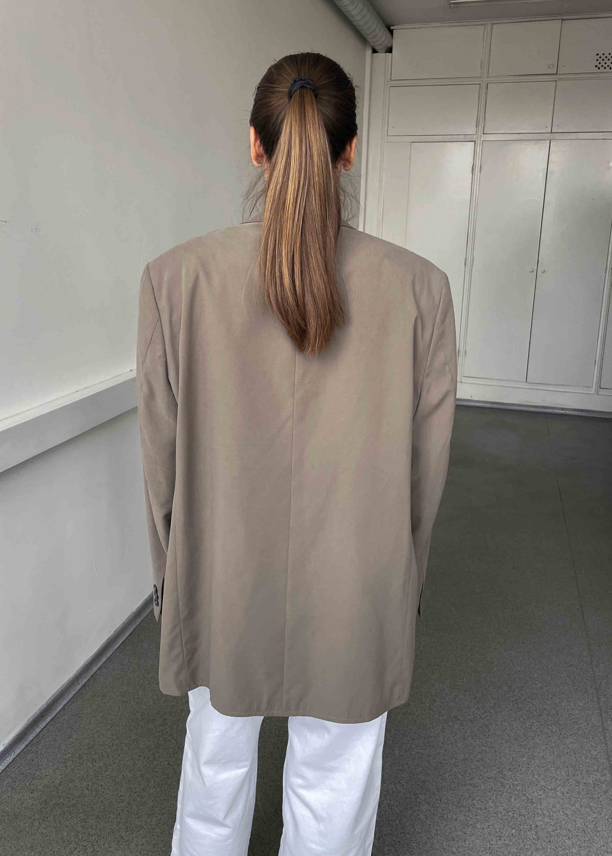 Vintage Brown Oversized Light Weight Blazer