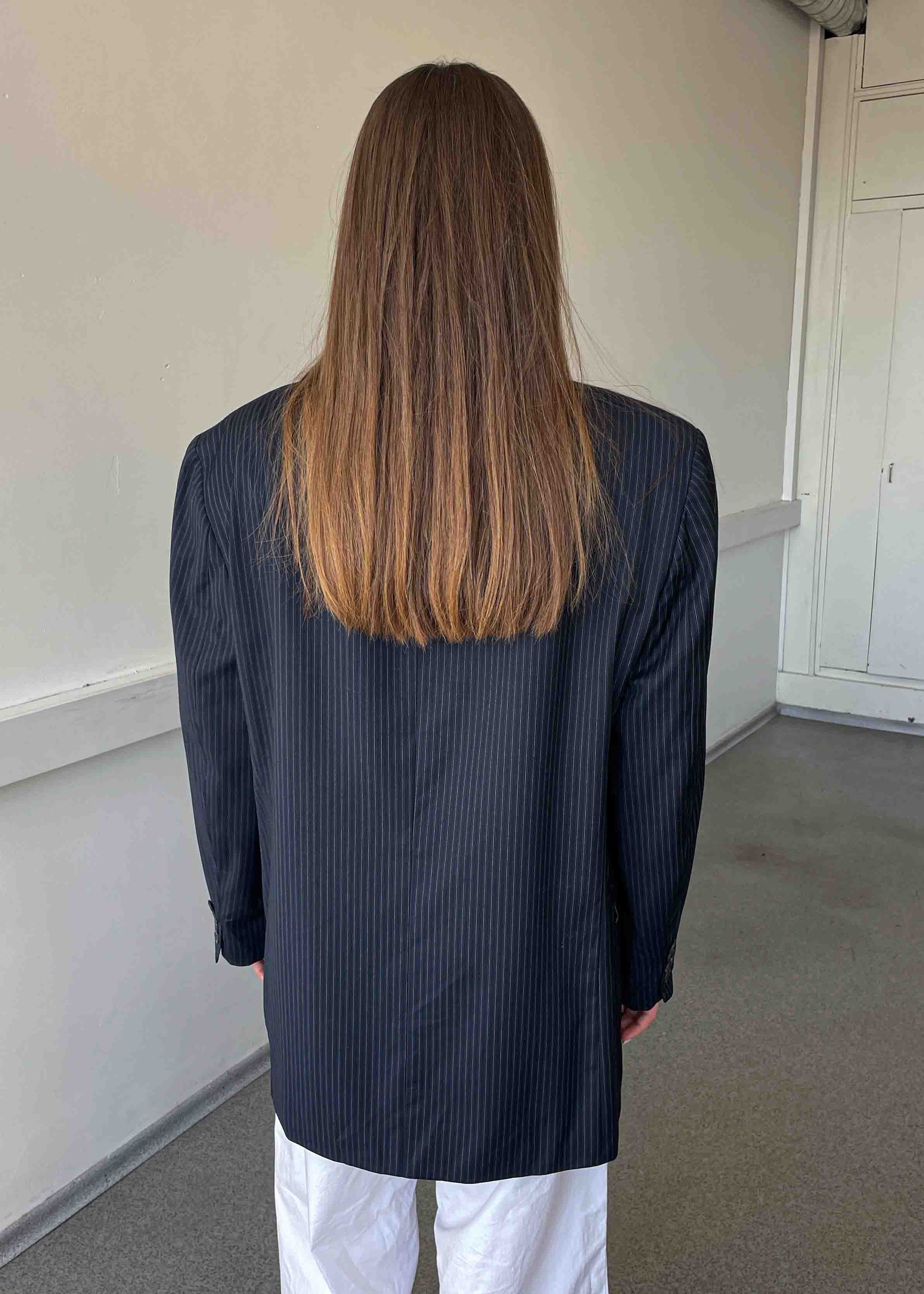 Vintage Dark Blue Stripped Oversized Blazer by RALPH LAUREN