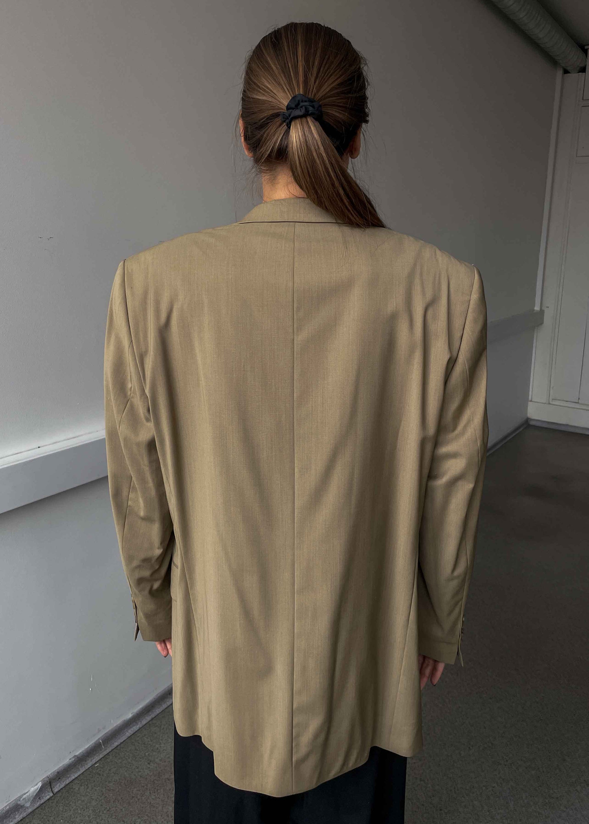 Vintage Beige Oversized Blazer