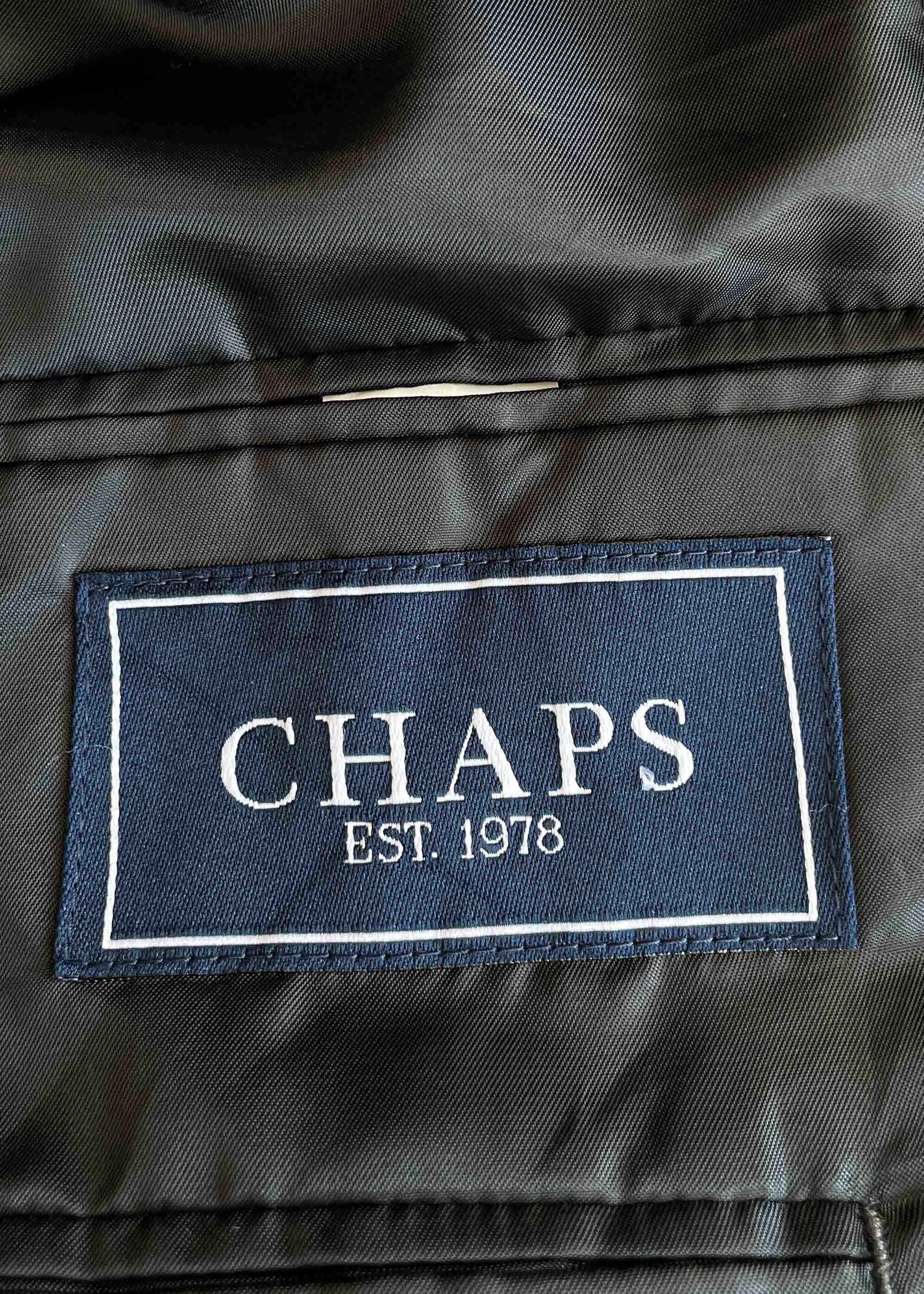 Vintage Grey Patterned Oversized 100% Wool Blazer by Chaps by RALPH LAUREN