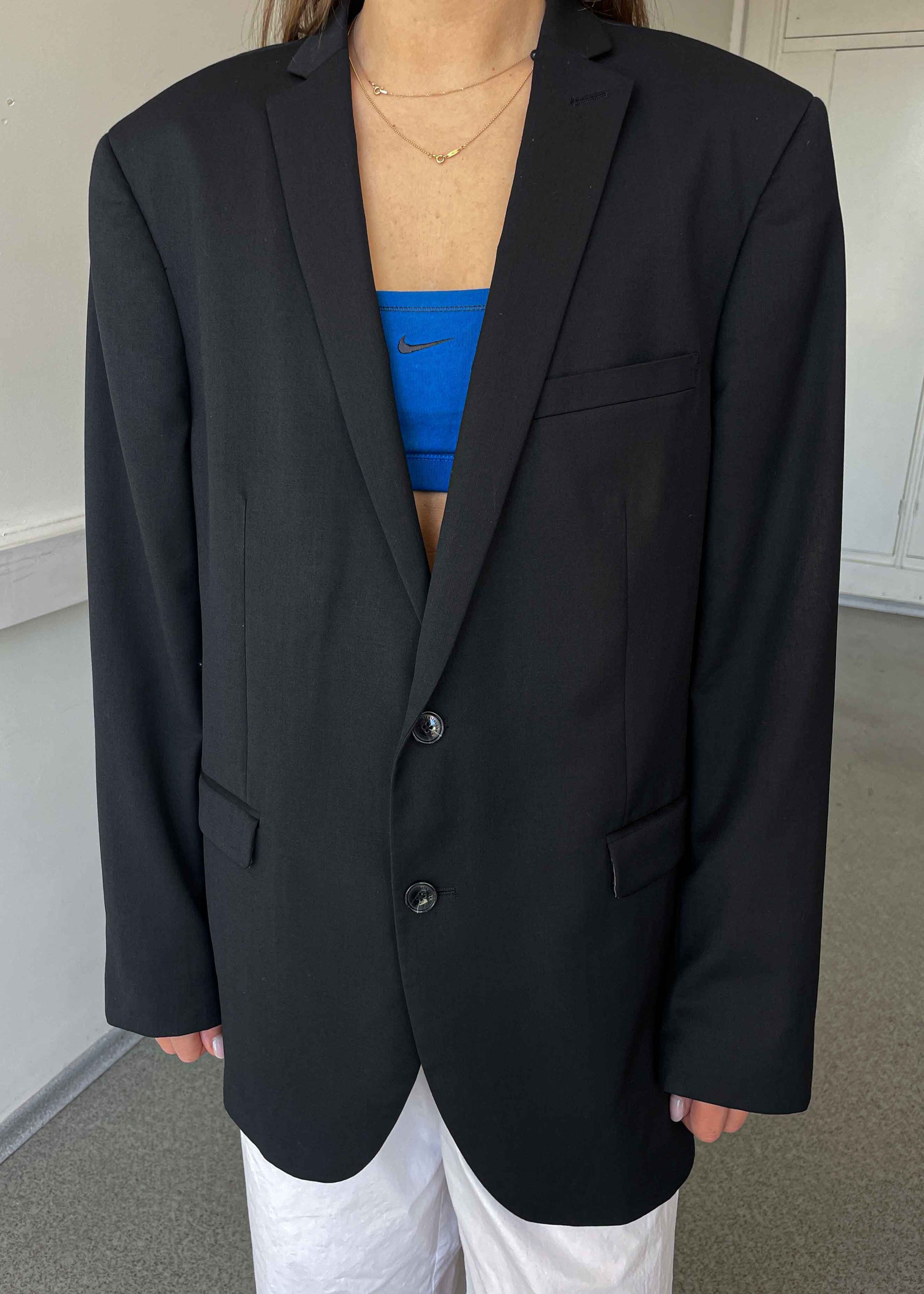 Vintage Classic Black Oversized Blazer