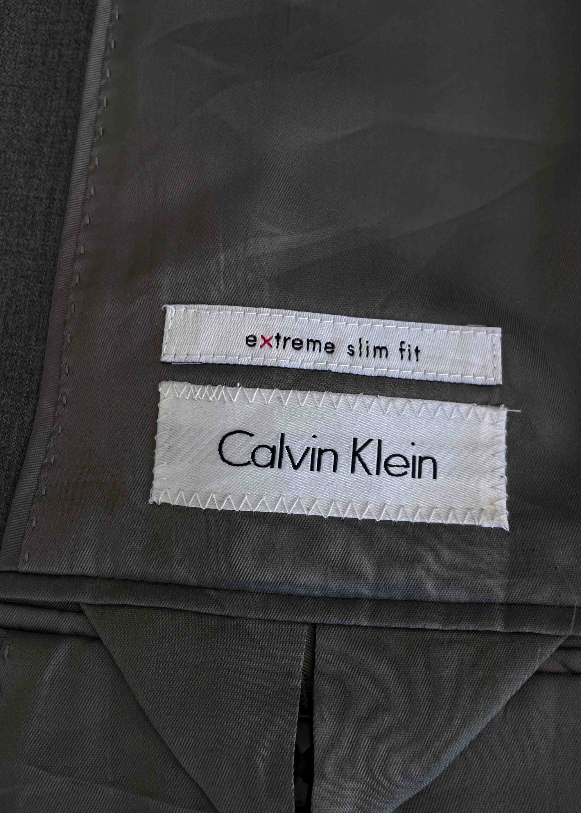 Vintage Light Grey Oversized 100% WOOL Blazer by CALVIN KLEIN