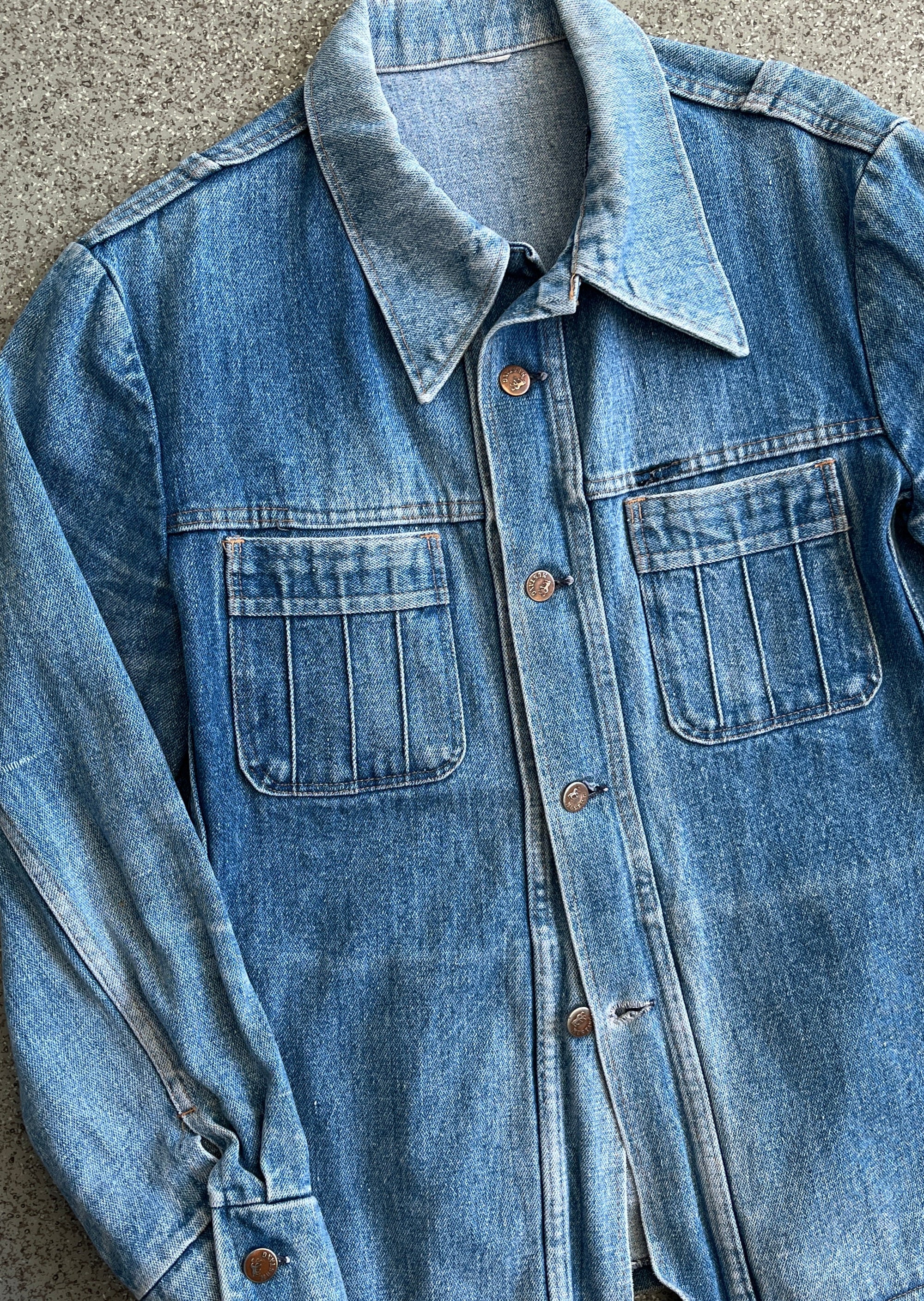 Vintage Blue Oversized Denim Jacket