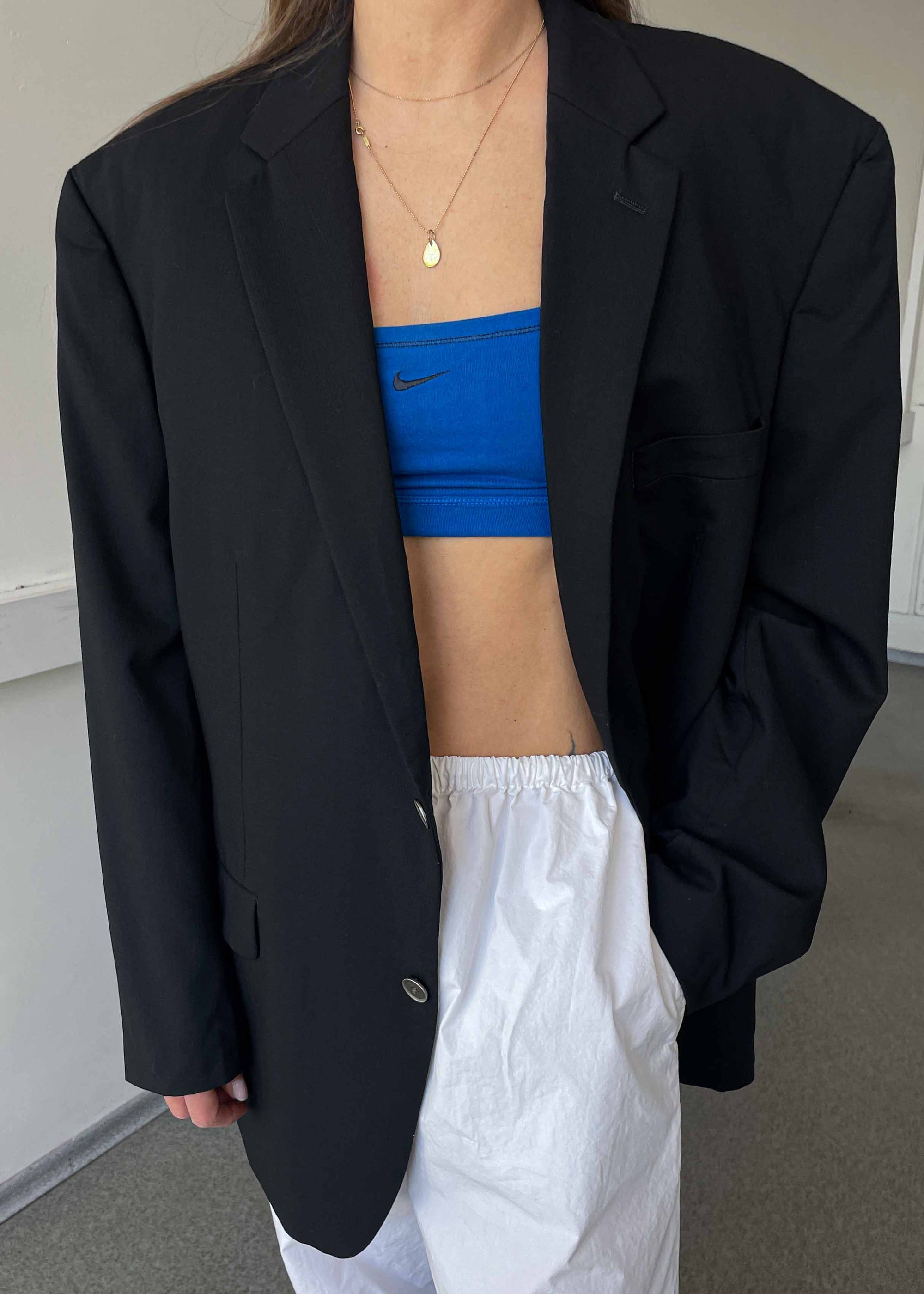 Vintage Black Oversized 100% WOOL Blazer by CALVIN KLEIN
