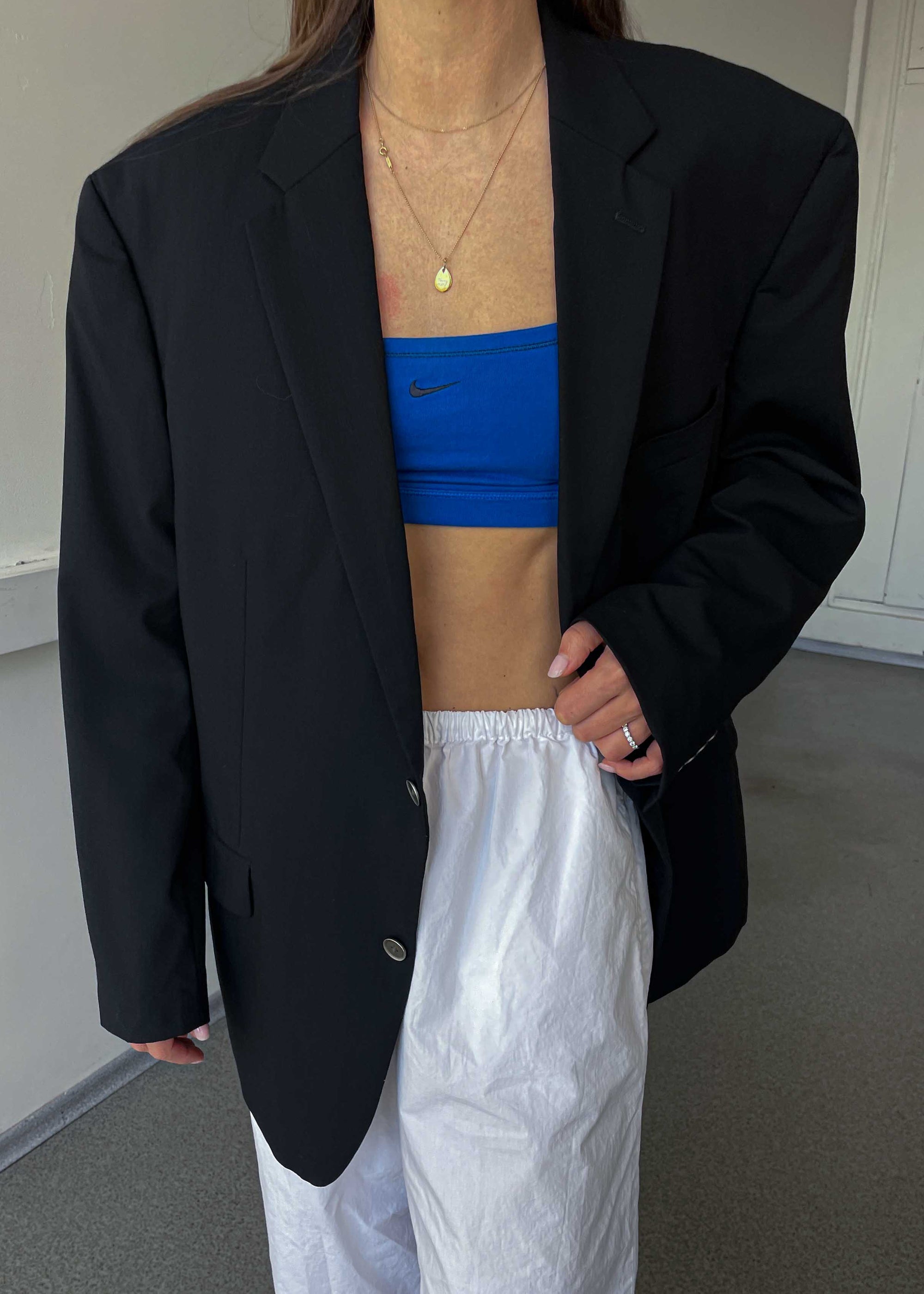 Vintage Black Oversized 100% WOOL Blazer by CALVIN KLEIN