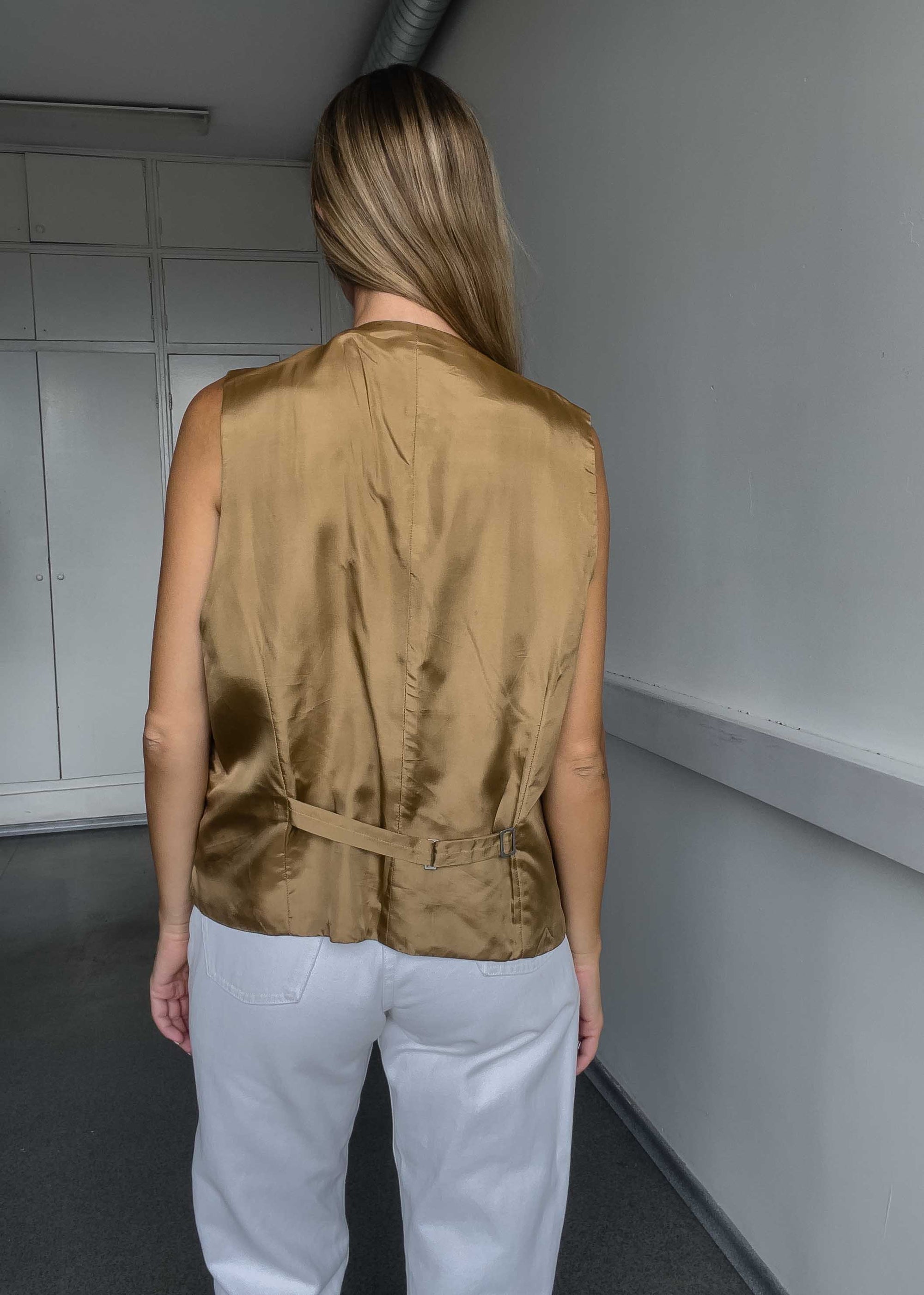 Vintage Yellow Oversized Vest