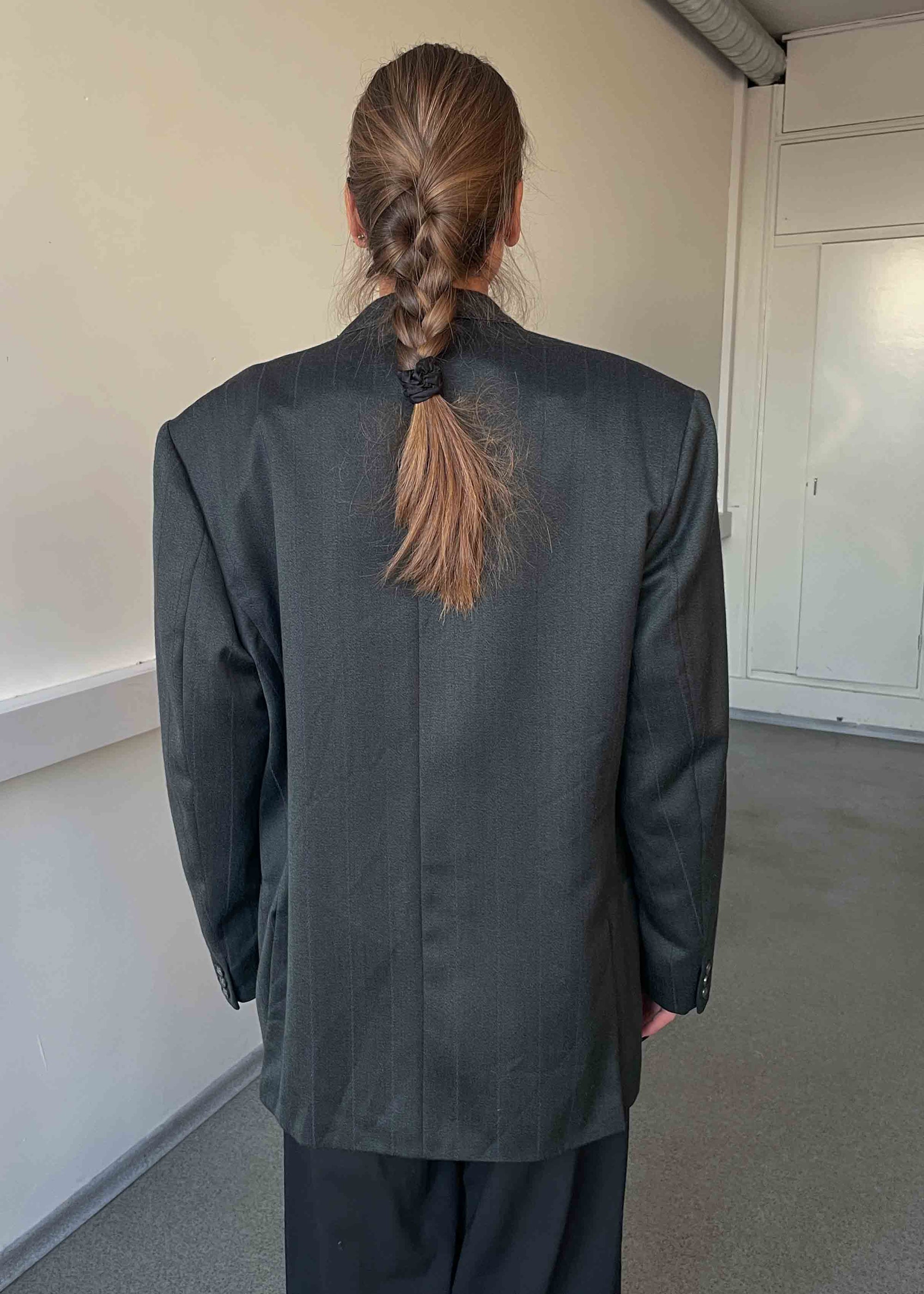 Vintage Dark Green Oversized Double Breasted Blazer