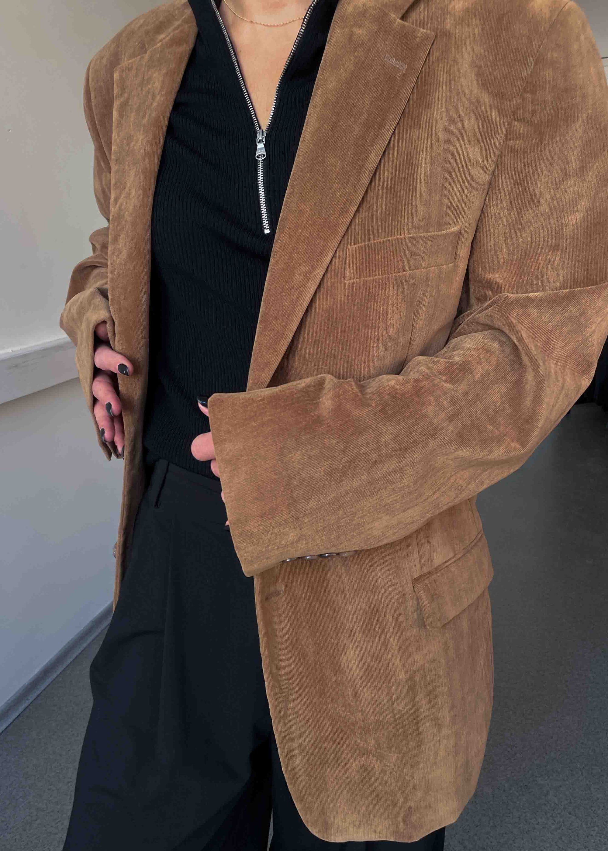 Vintage Brown Corduroy Oversized Blazer