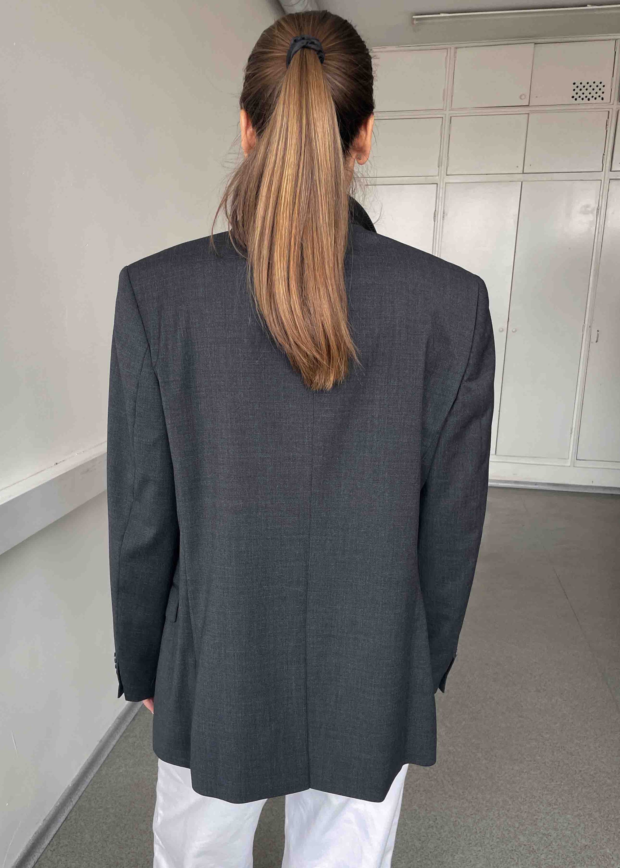 Vintage Dark Grey Smaller Fit Blazer