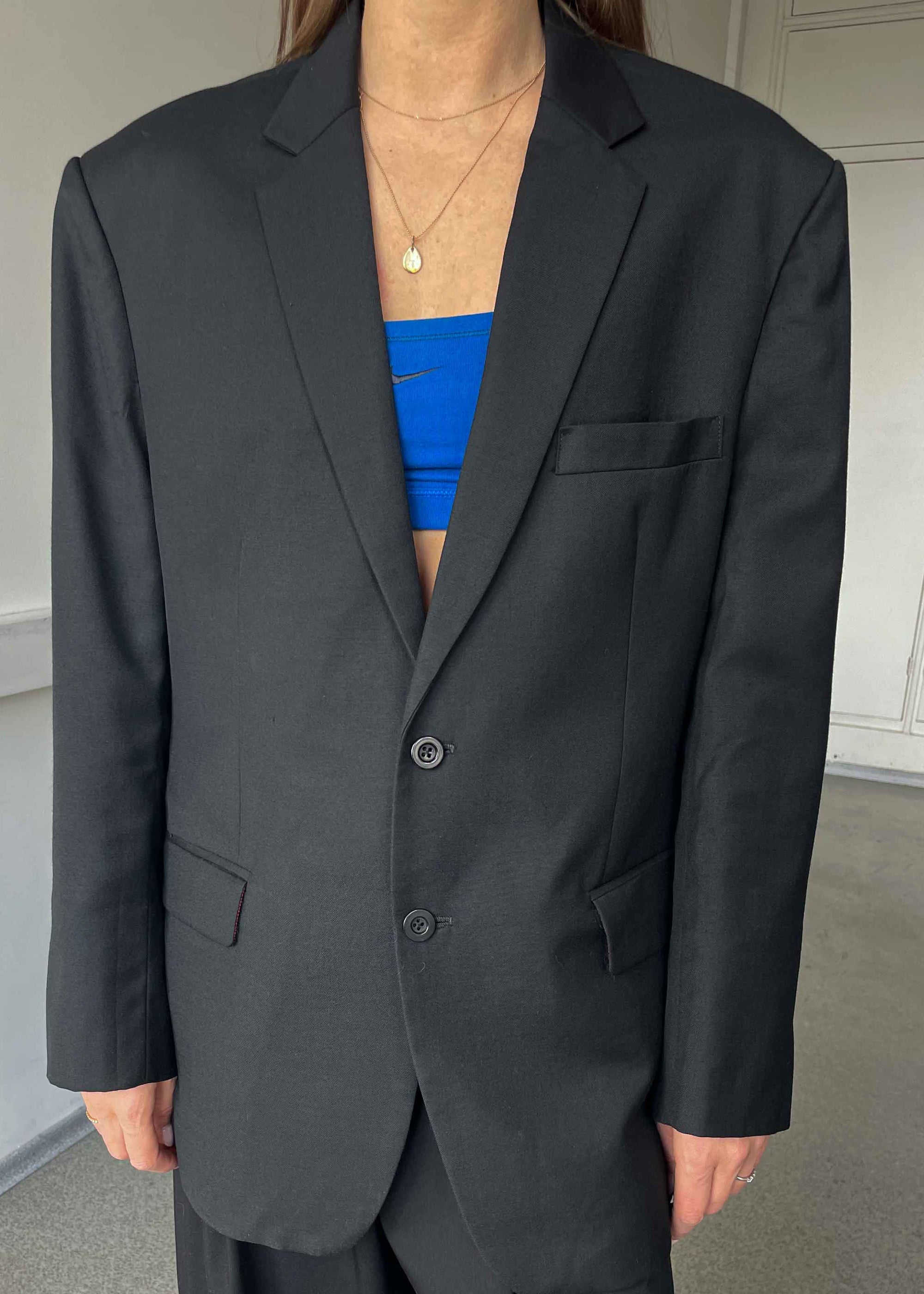 Vintage Classic Black Oversized Blazer