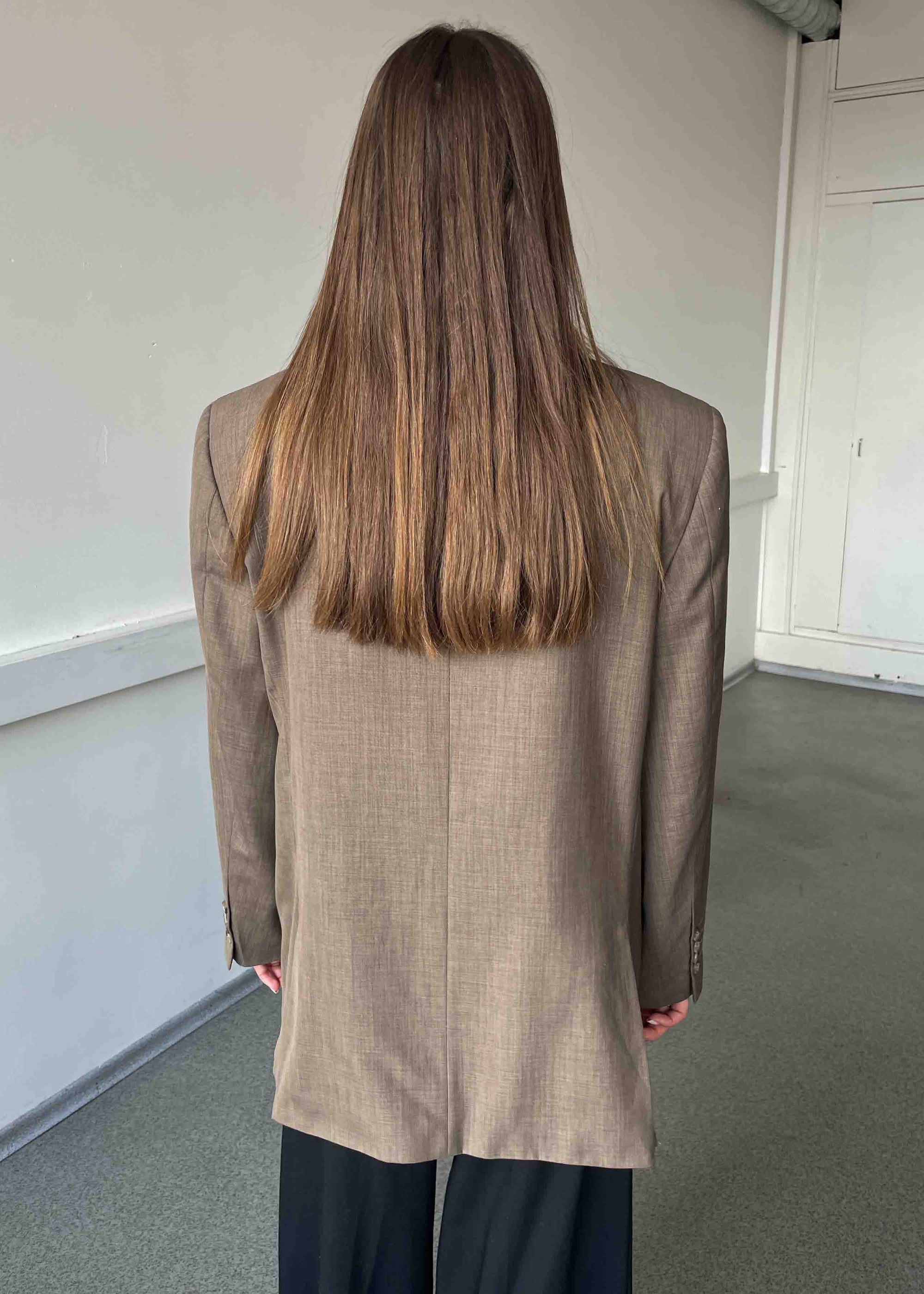 Vintage Mocha Brown Oversized Blazer