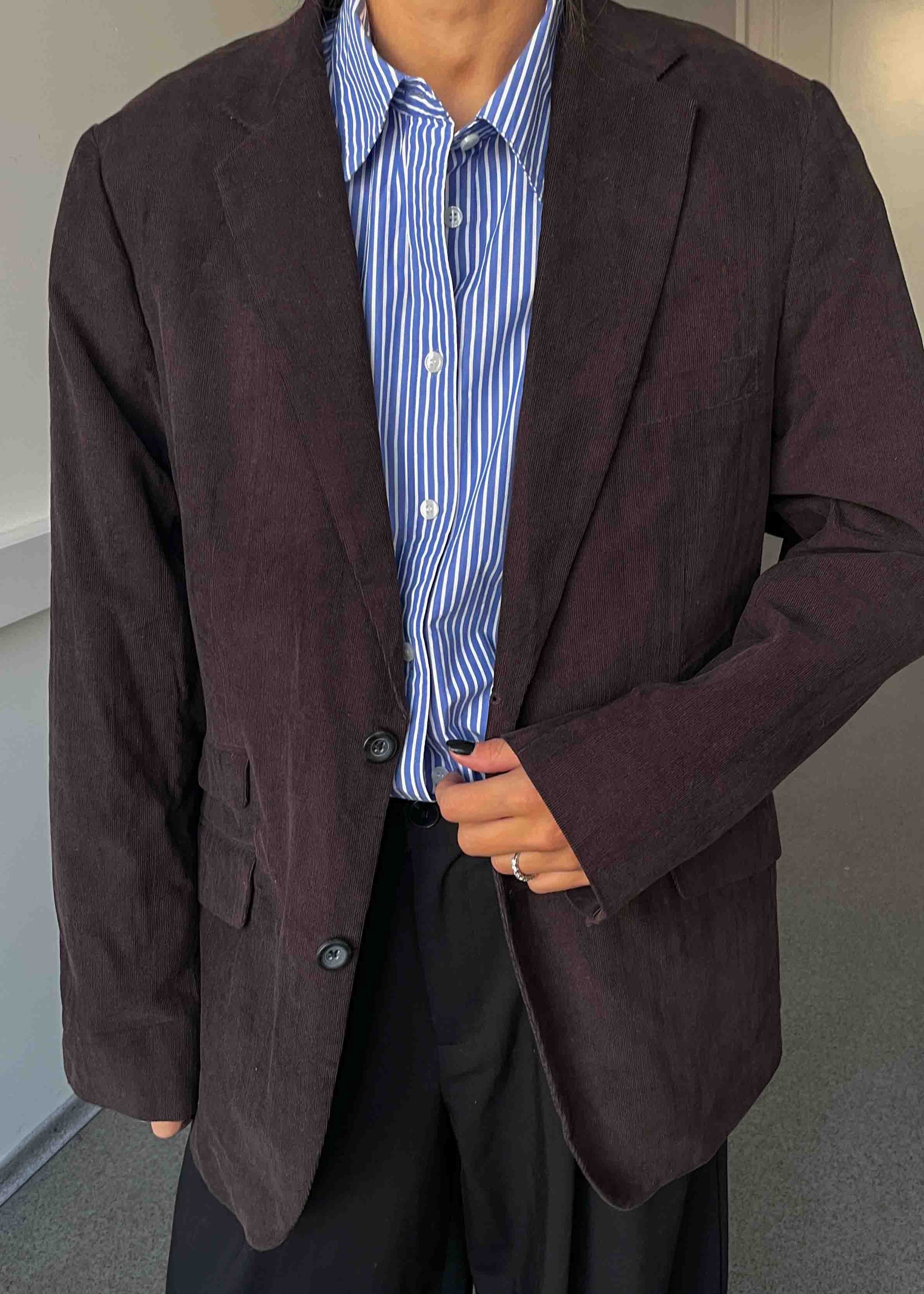 Vintage Brown Corduroy Oversized Blazer