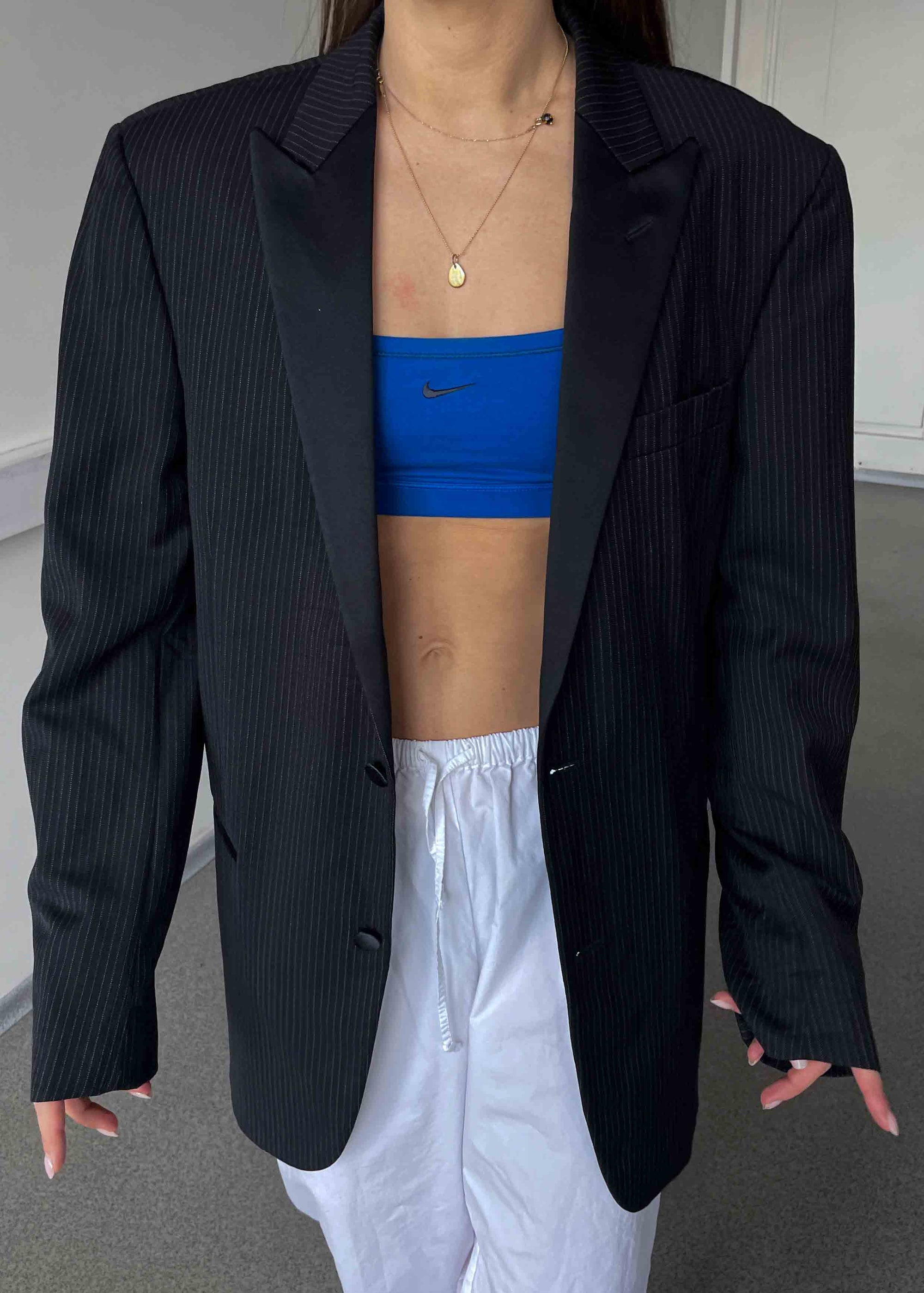 Vintage Black Oversized 100% WOOL Blazer by CALVIN KLEIN