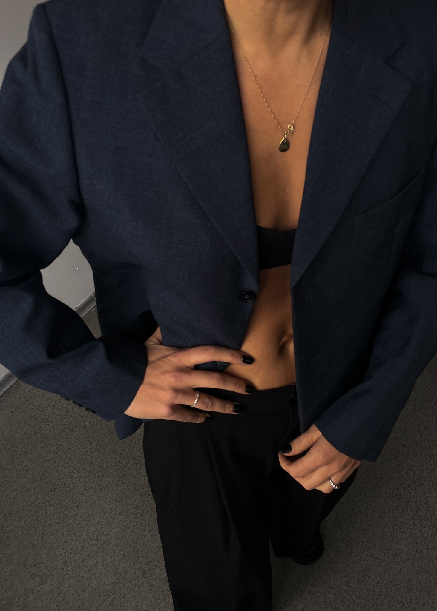 Vintage Blue Oversized Blazer