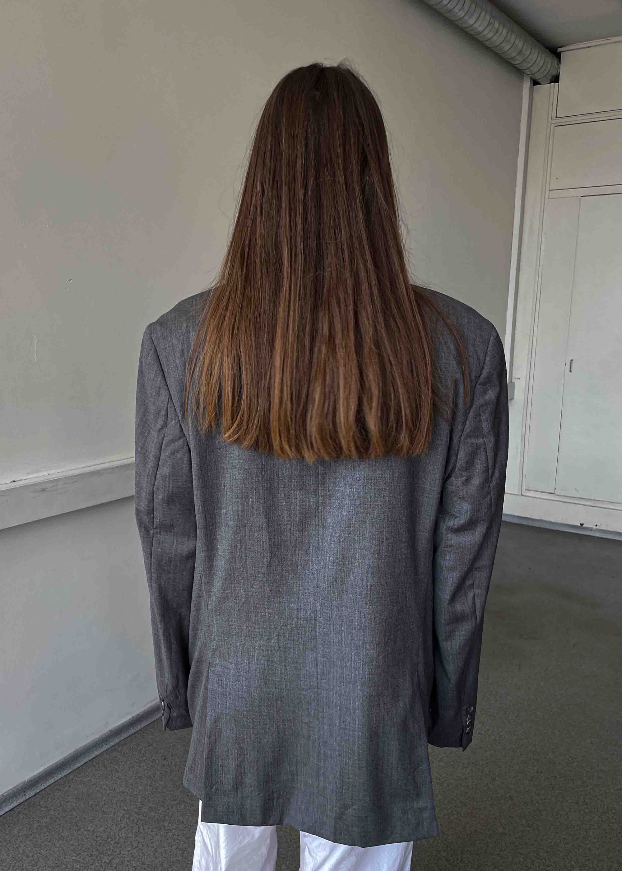 Vintage Grey Oversized 100% WOOL Blazer by CALVIN KLEIN