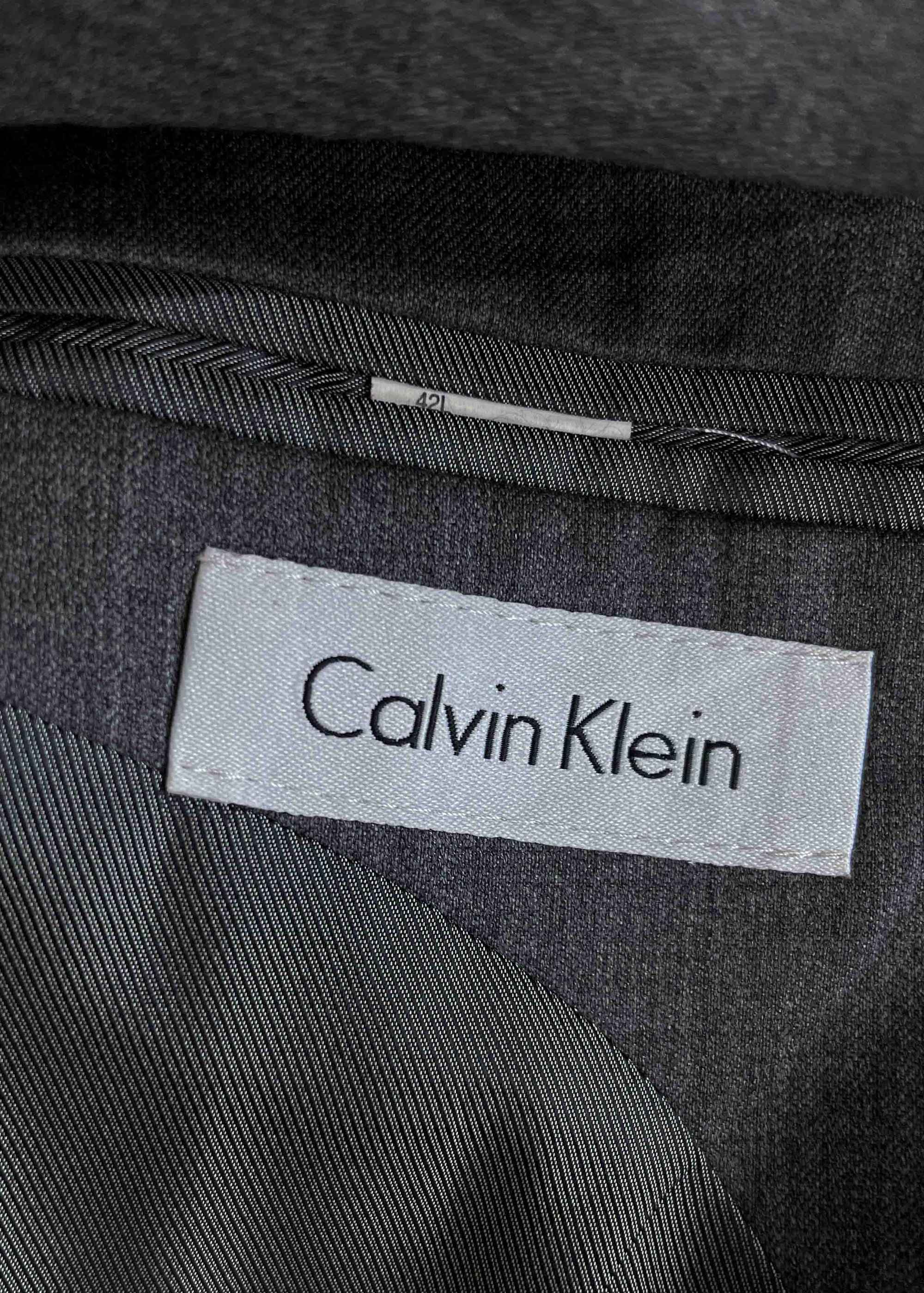 Vintage Grey Oversized 100% WOOL Blazer by CALVIN KLEIN