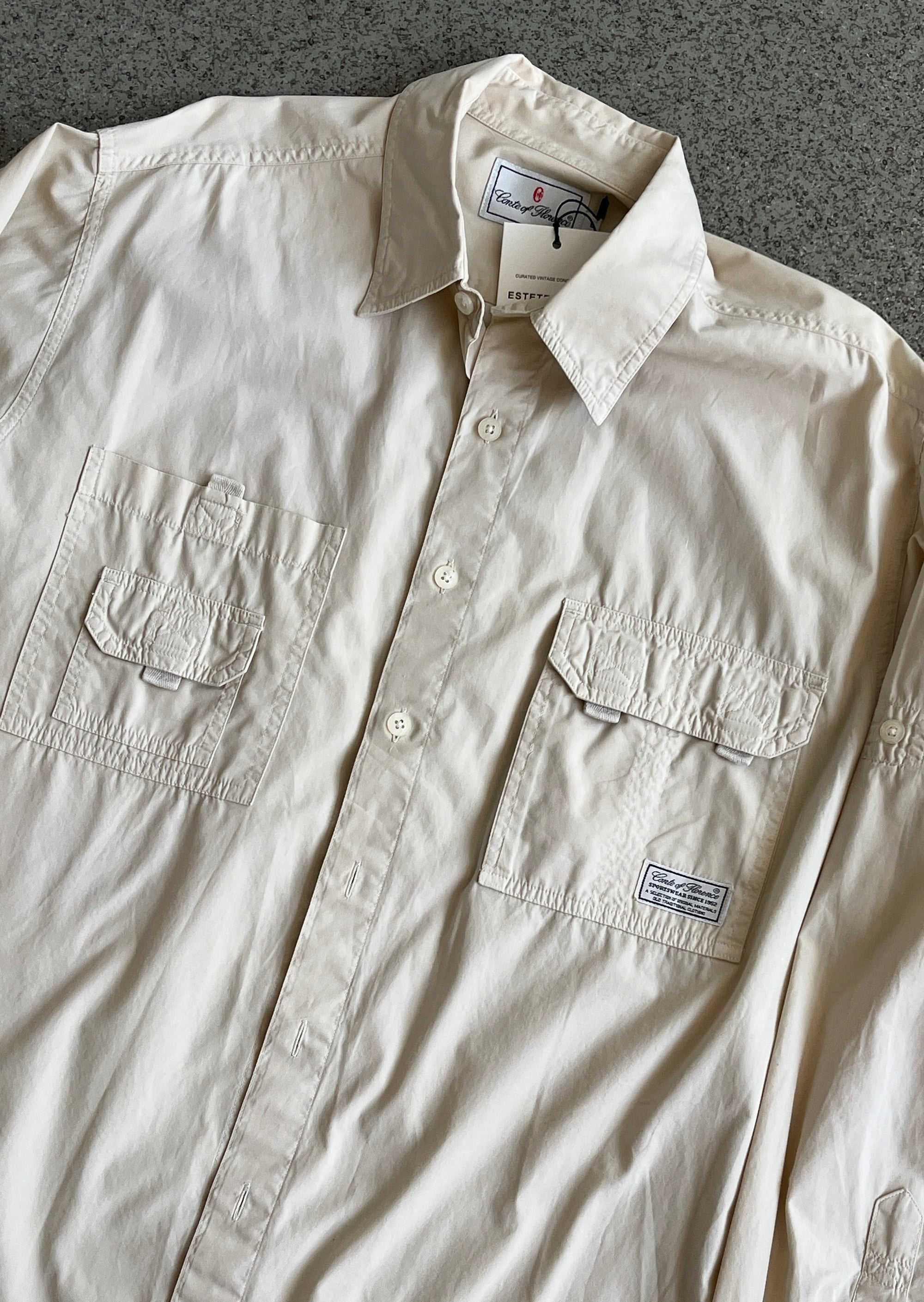 Vintage Beige Oversized Shirt