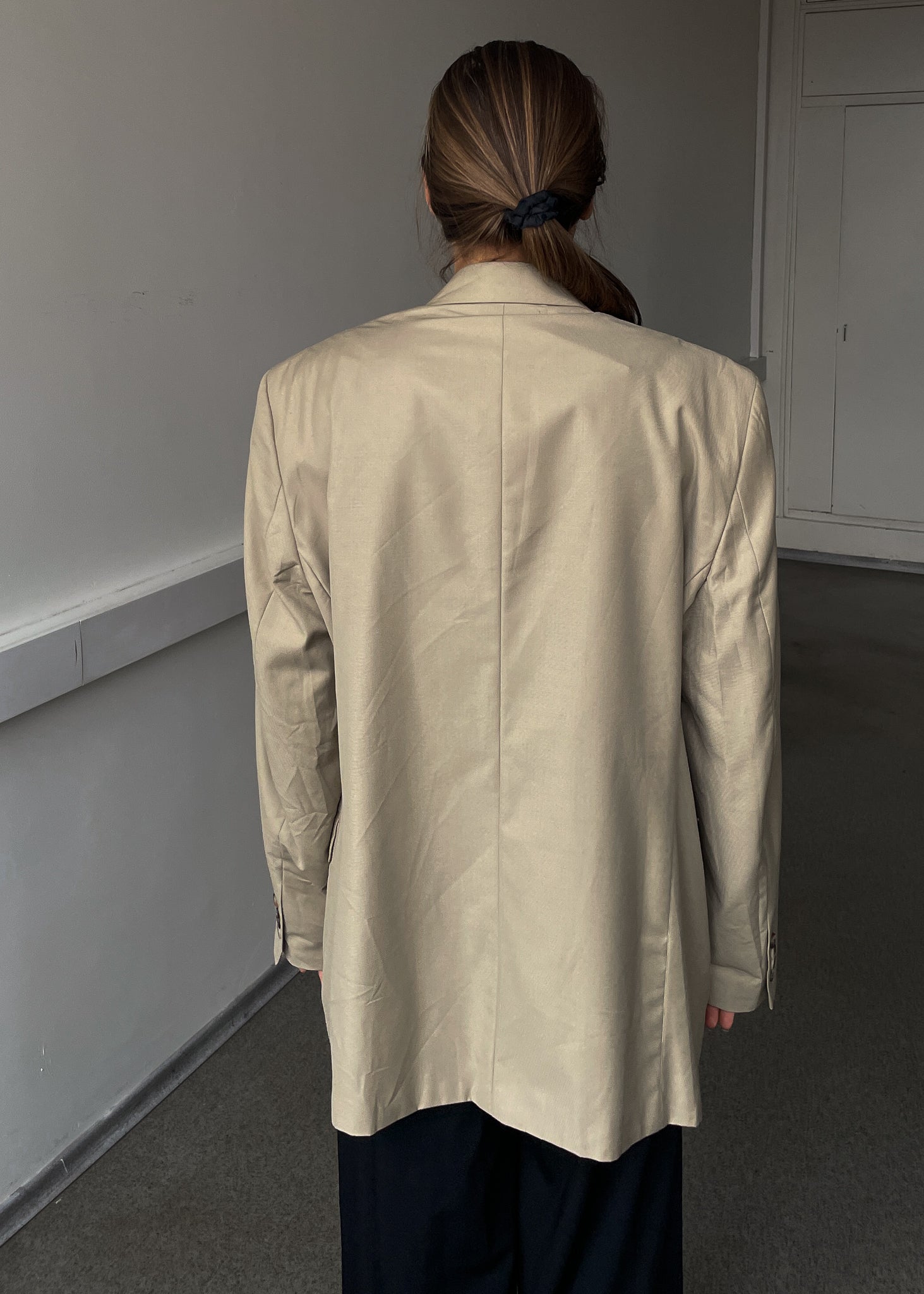 Vintage Beige Oversized  Blazer