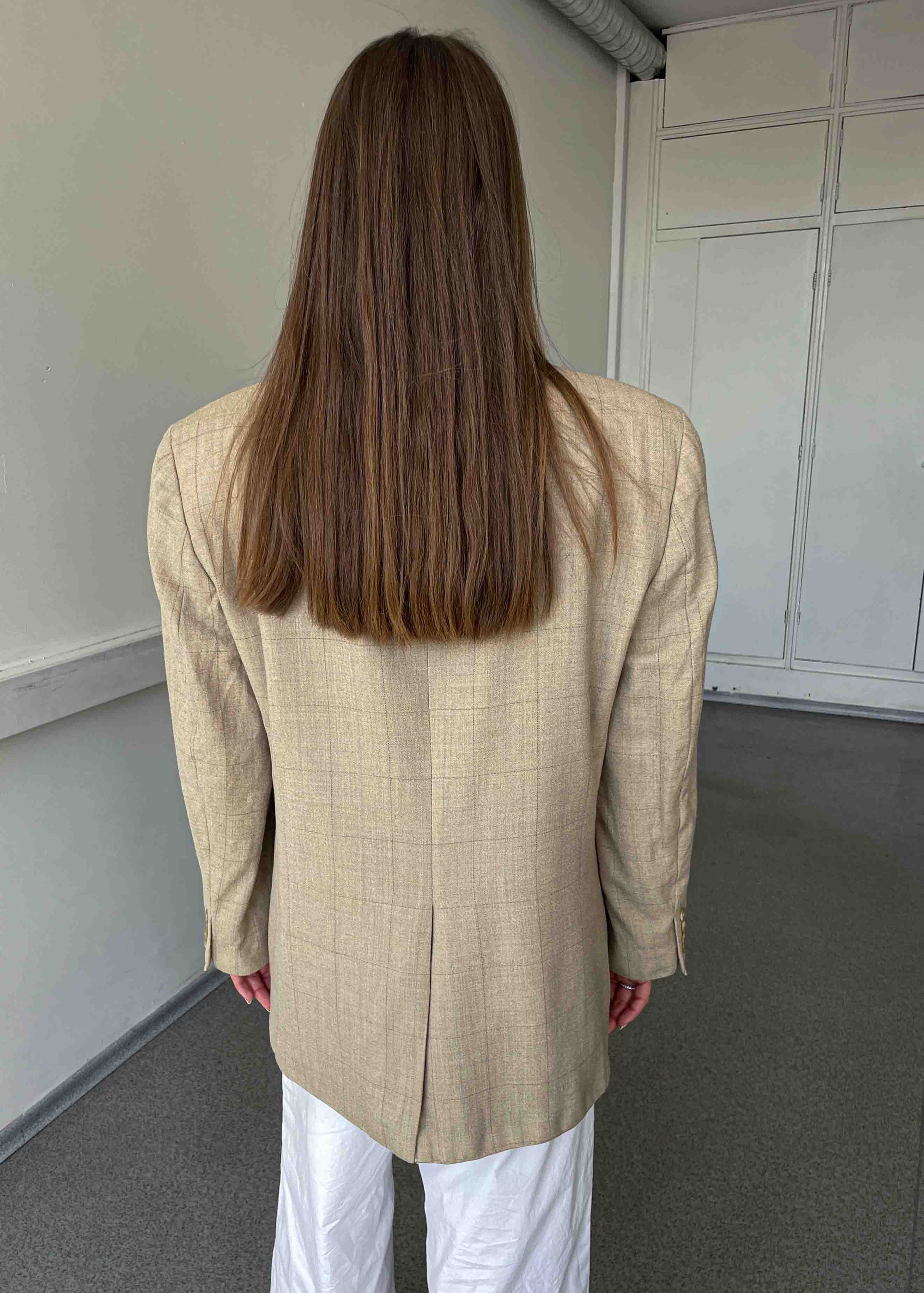 Vintage Camel Brown Checked Oversized Blazer by RALPH LAUREN