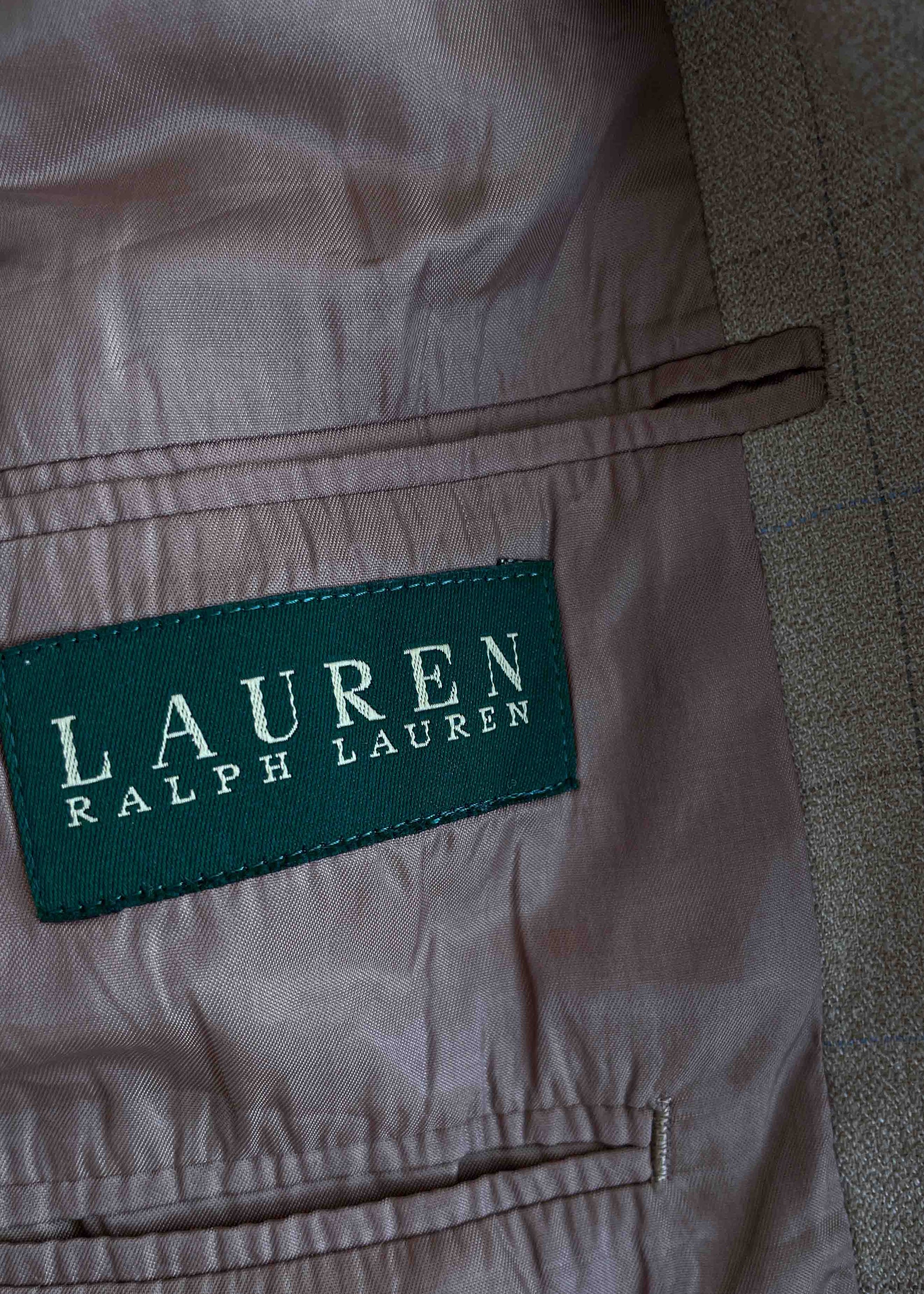 Vintage Camel Brown Checked Oversized Blazer by RALPH LAUREN